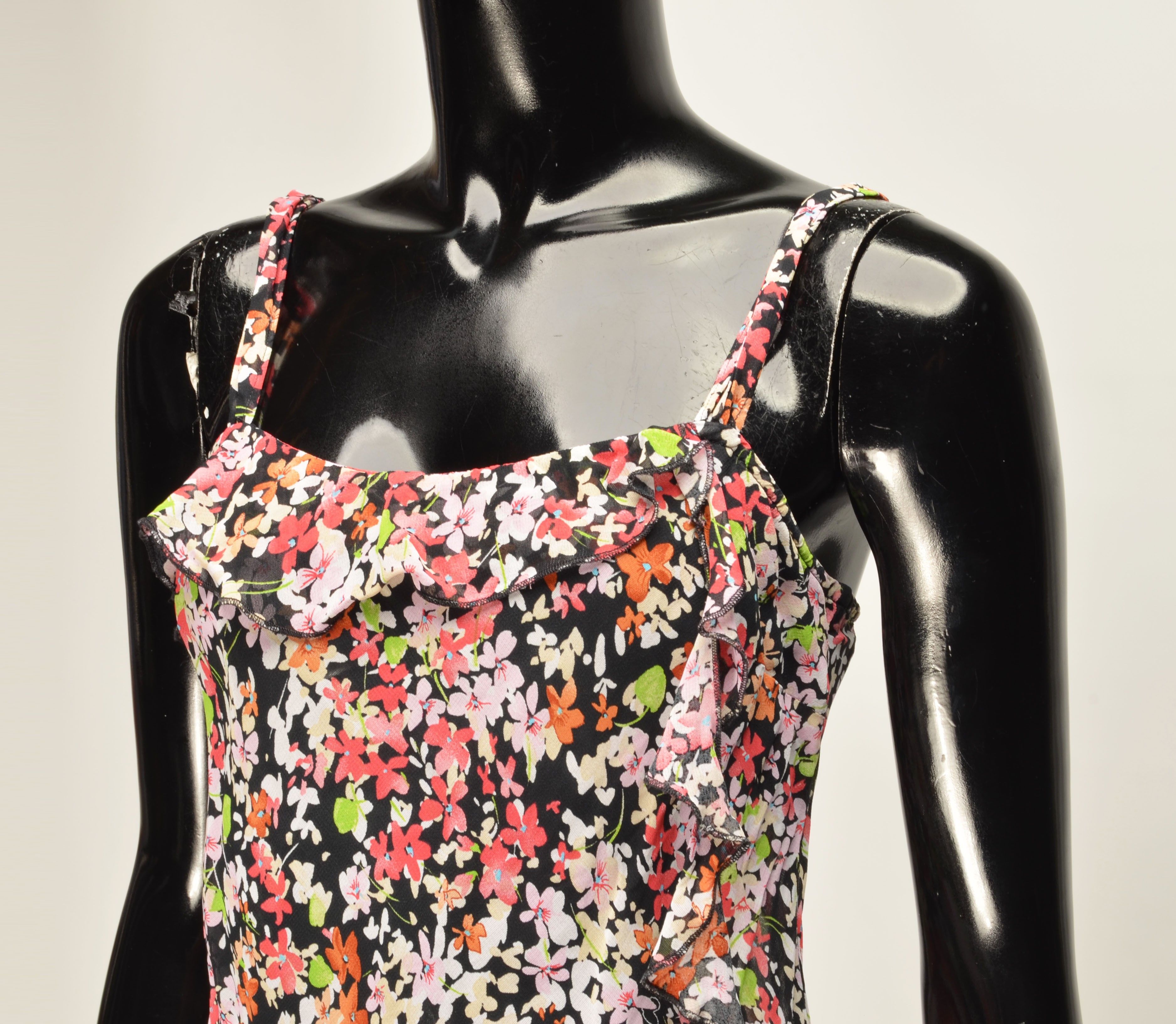 Vintage Vintage Per Una Y2K Floral Ruffle Mesh Cami Top Size S / US 4 / IT 40 - 2 Thumbnail