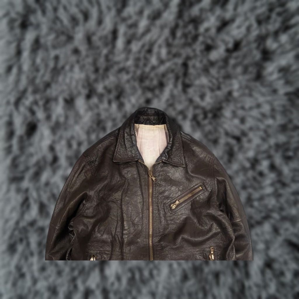 Brian Dales VINTAGE Brian Dales Dark Brown leather Zip Pocket Jacket Size US M / EU 48-50 / 2 - 1 Thumbnail