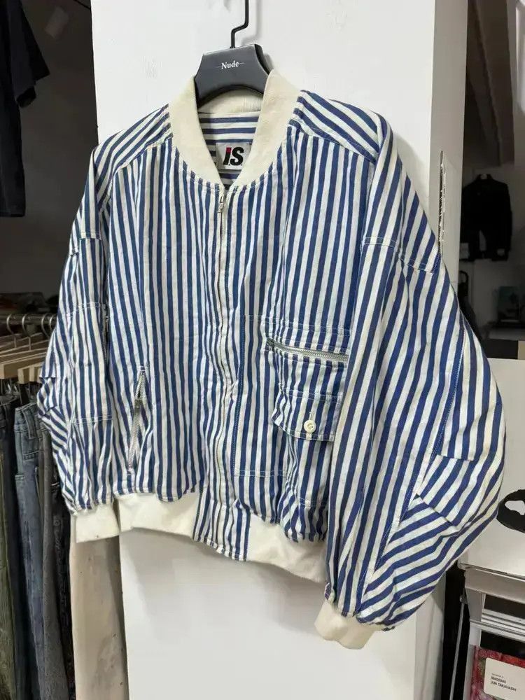 Issey Miyake Sz 9 Issey Miyake Sports 90s Logo Stripes Bomber Size US L / EU 52-54 / 3 - 4 Thumbnail