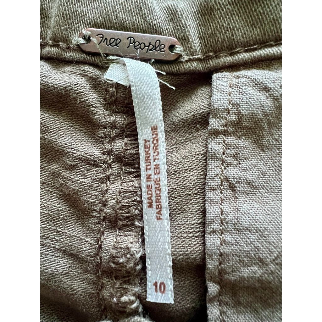 Free People Free People Army Olive Green Billie Chino Shorts sz 10 Size 32" / US 10 / IT 46 - 3 Thumbnail