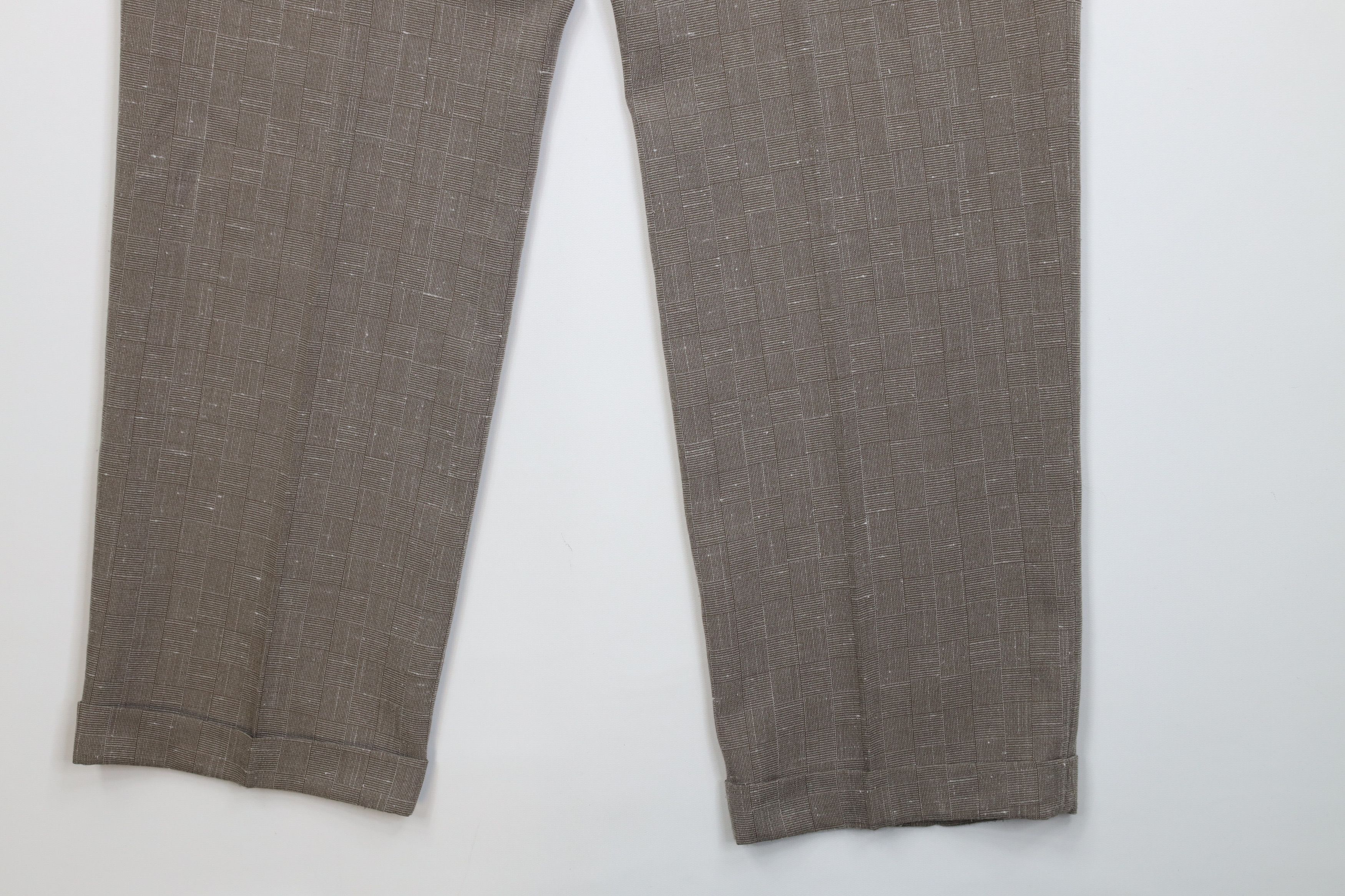 Vintage Vintage 90s Streetwear Knit Wide Leg Chino Pants Checkered Size US 36 / EU 52 - 14 Thumbnail