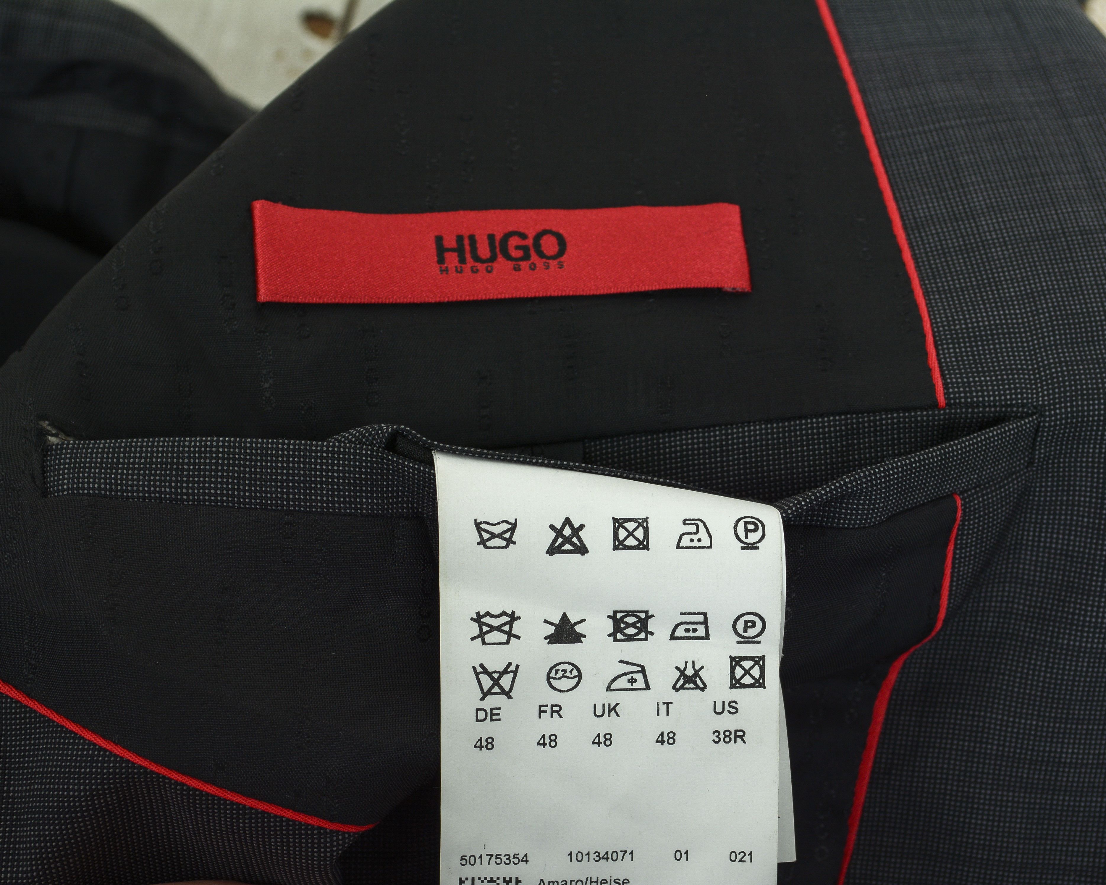 Hugo Boss Amaro/Heise Blazer Virgin Wool Jacket EU 48 Sport Coat Size 38R - 6 Thumbnail