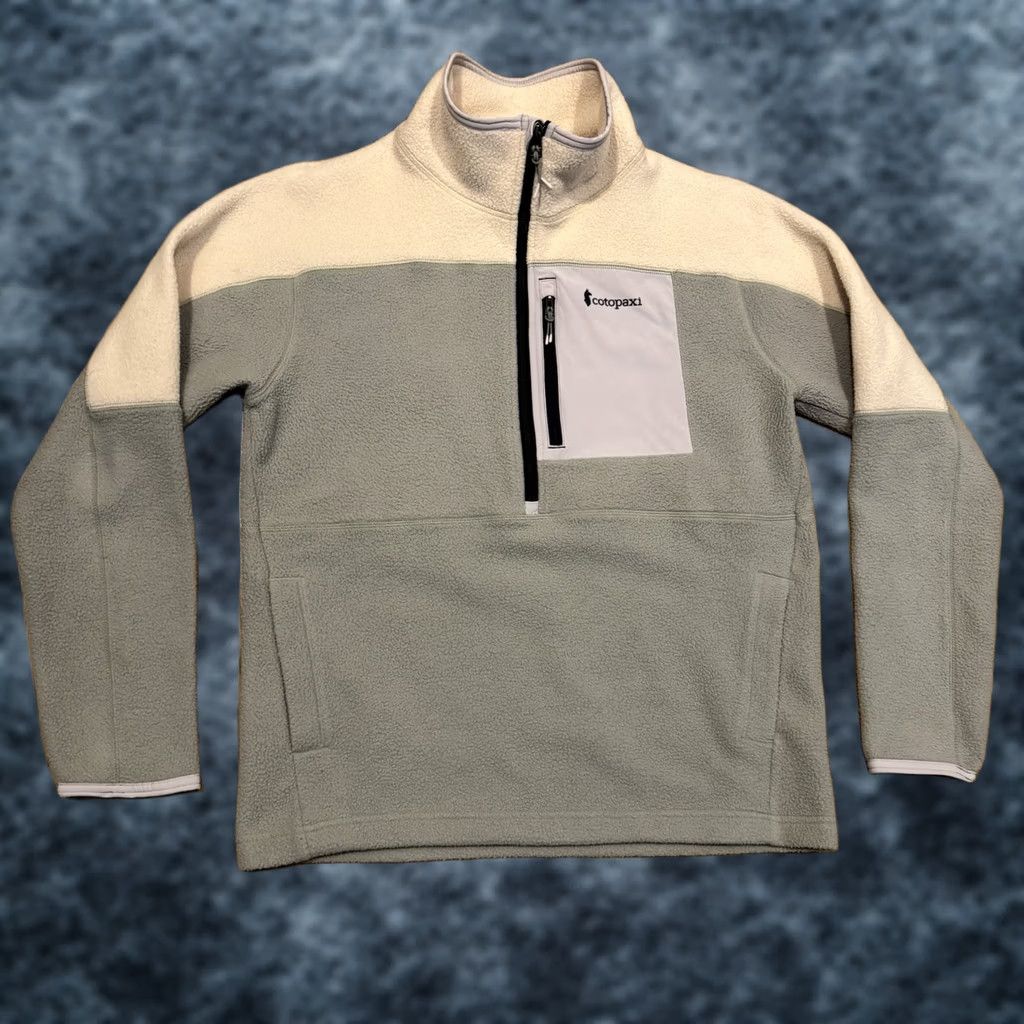 Cotopaxi Cotopaxi Abrazo Fleece Jacket Medium Green Cream 1/2 Zip Pullover Pockets Size M / US 6-8 / IT 42-44 - 1 Thumbnail