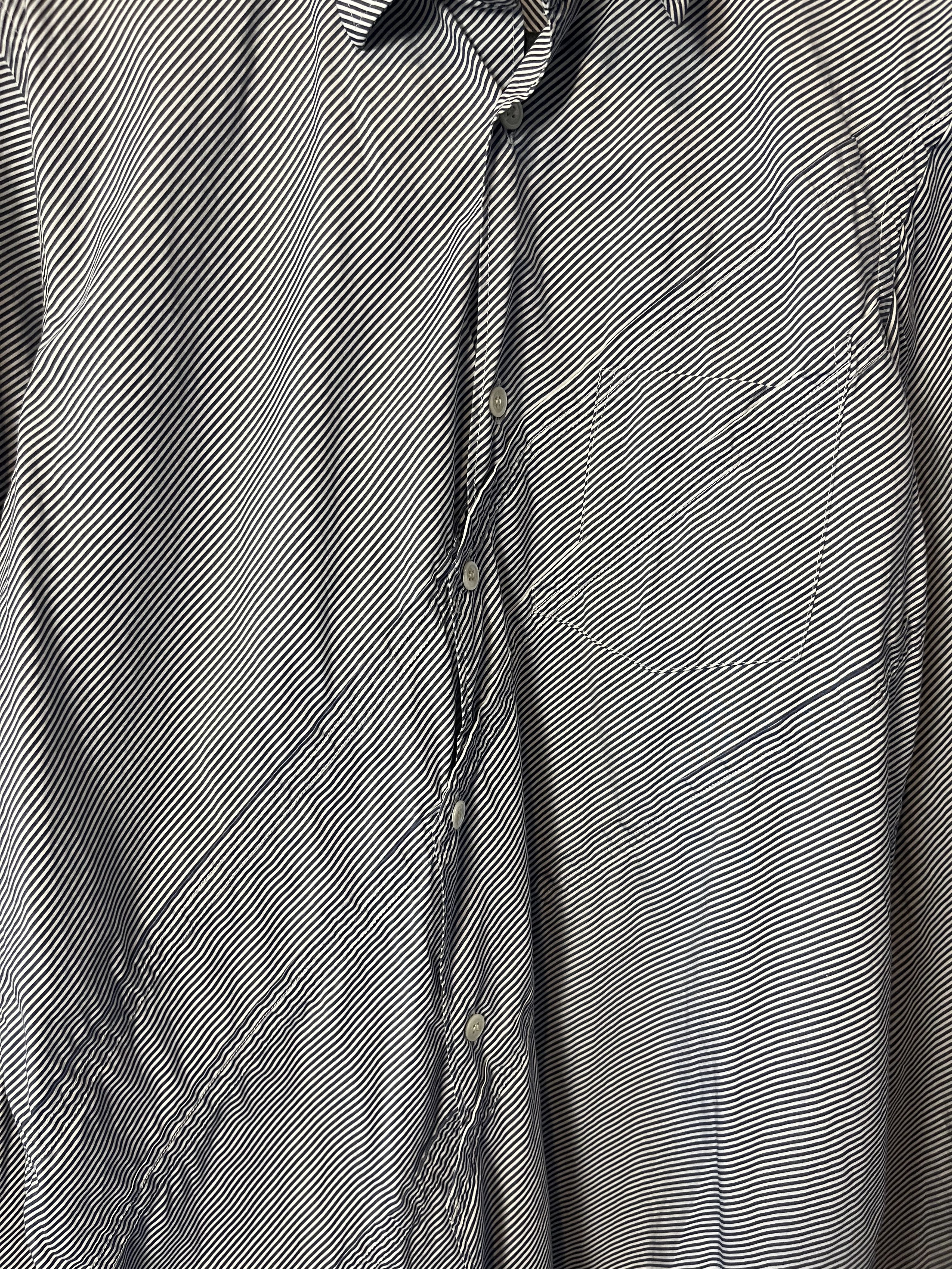 Comme des Garcons × Comme des Garcons Homme Plus AW08 Comme Des Garcons X H&M Assymetrical Striped Shirt Size US S / EU 44-46 / 1 - 4 Thumbnail