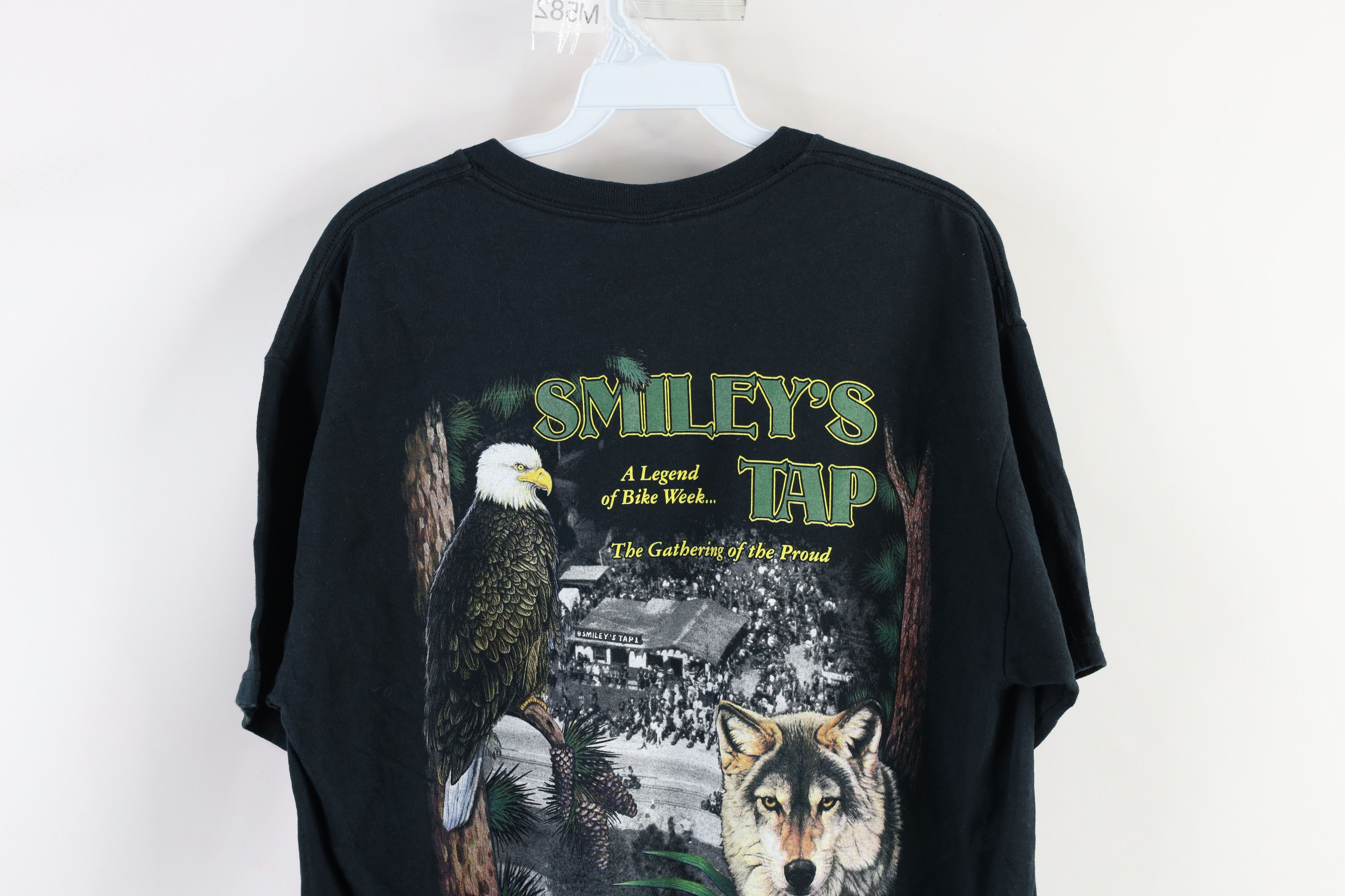 Vintage Vintage Y2K 2002 Wolf Smileys Tap Daytona Bike Week T-Shirt Size US L / EU 52-54 / 3 - 8 Thumbnail