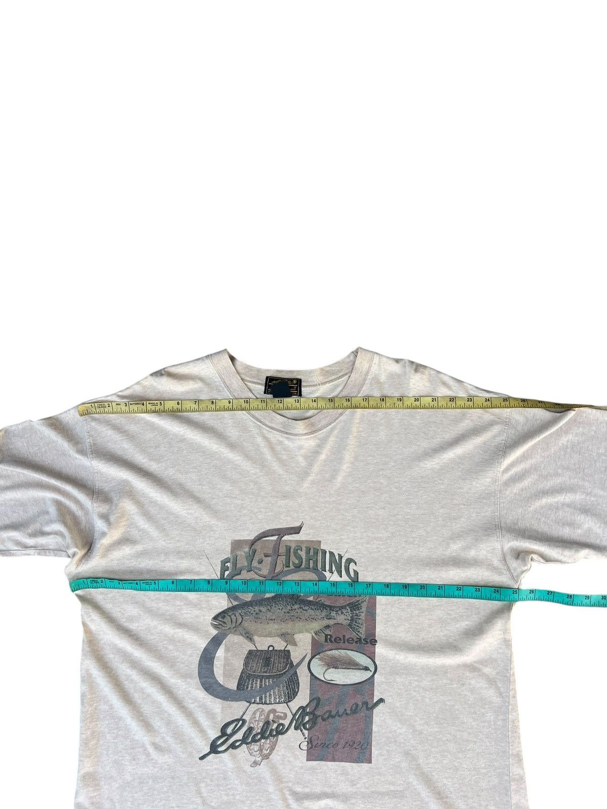 Eddie Bauer × Vintage Vintage 90s Eddie Bauer Fly Fishing t shirt Size US XL / EU 56 / 4 - 4 Thumbnail