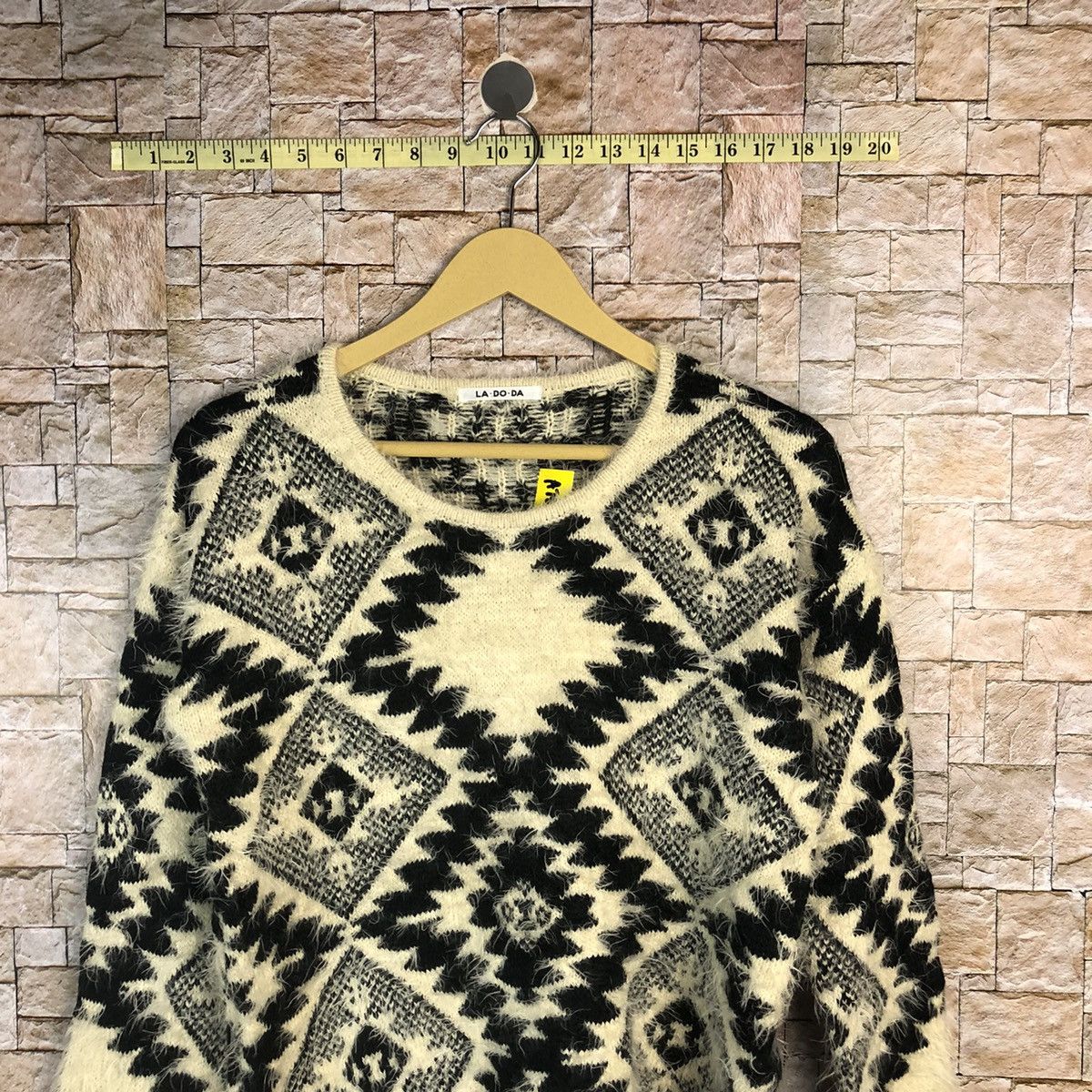 Vintage La do da White navajo design Knitwear #A755 Size M / US 6-8 / IT 42-44 - 2 Thumbnail