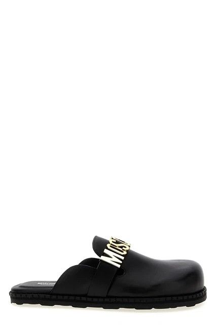 Moschino MOSCHINO Black Leather Mules New & Authentic Size US 6 / IT 36 - 1 Thumbnail