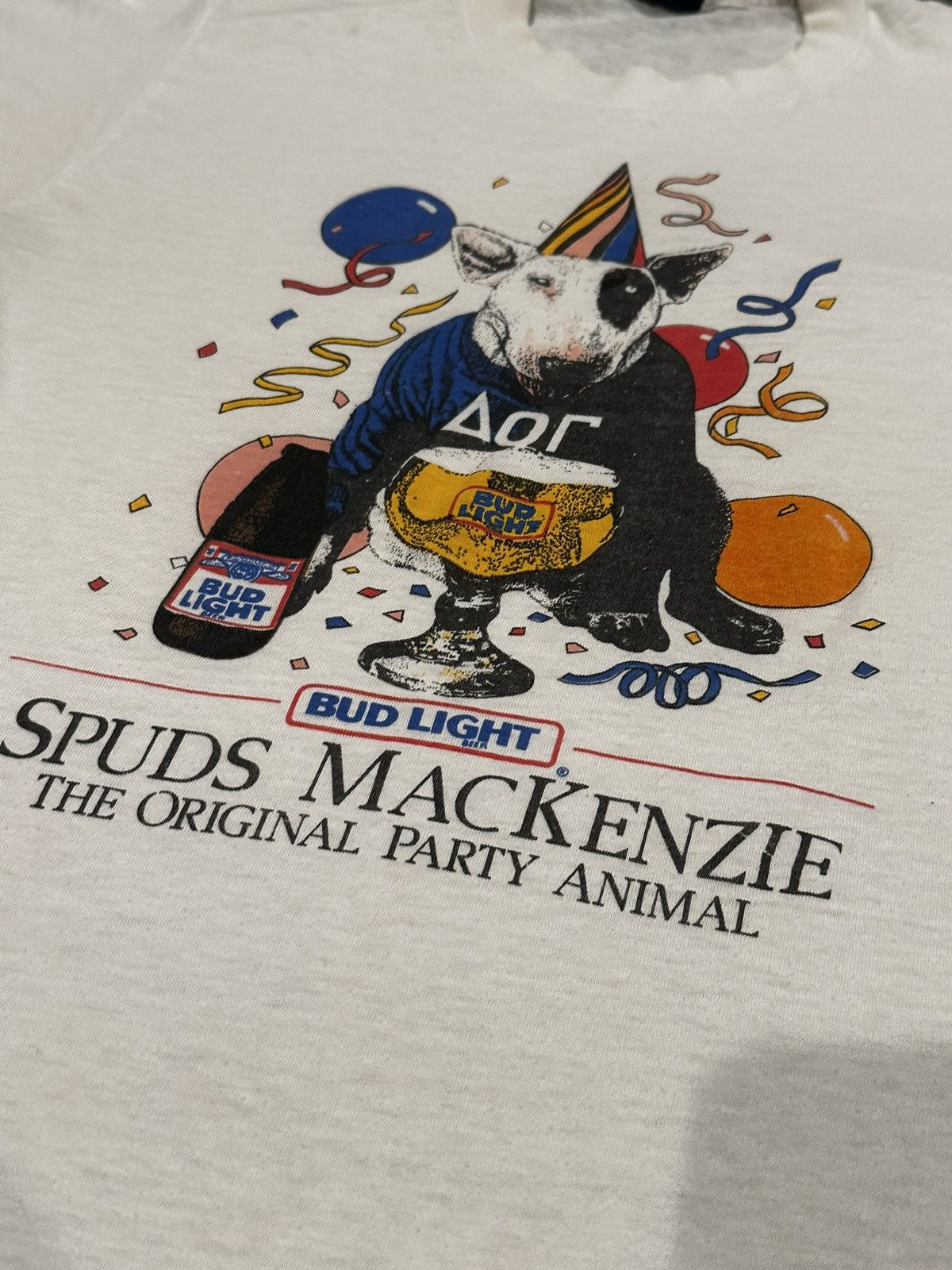 Budweiser × Vintage Vintage 80's Spuds Mackenzie Bud Light Party Animal 1985 Tee Size US L / EU 52-54 / 3 - 2 Thumbnail