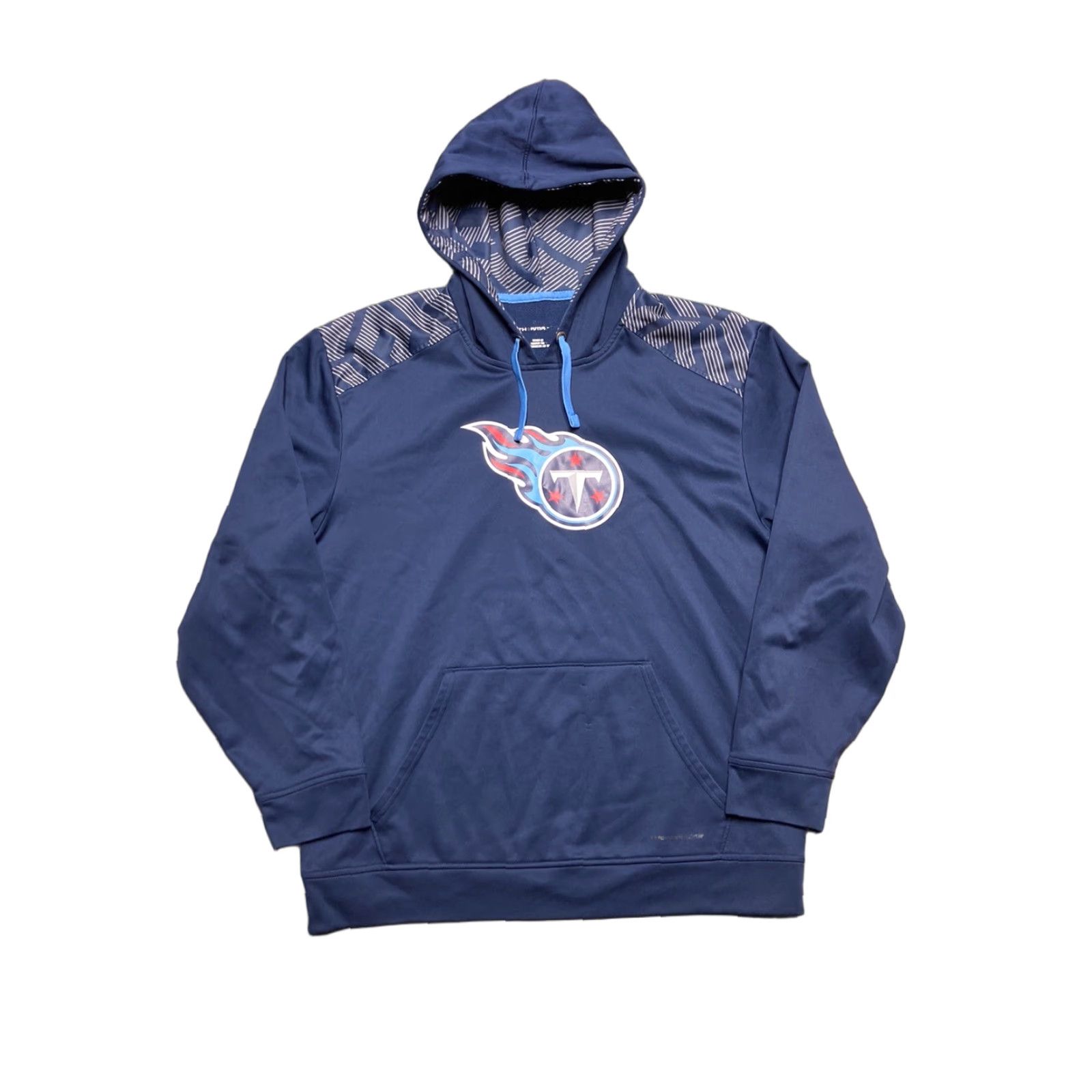 NFL VINTAGE Tennessee Titans Therma Base Hoodie Pullover NFL Football Men’s XL Navy Blue Size US XL / EU 56 / 4 - 1 Thumbnail