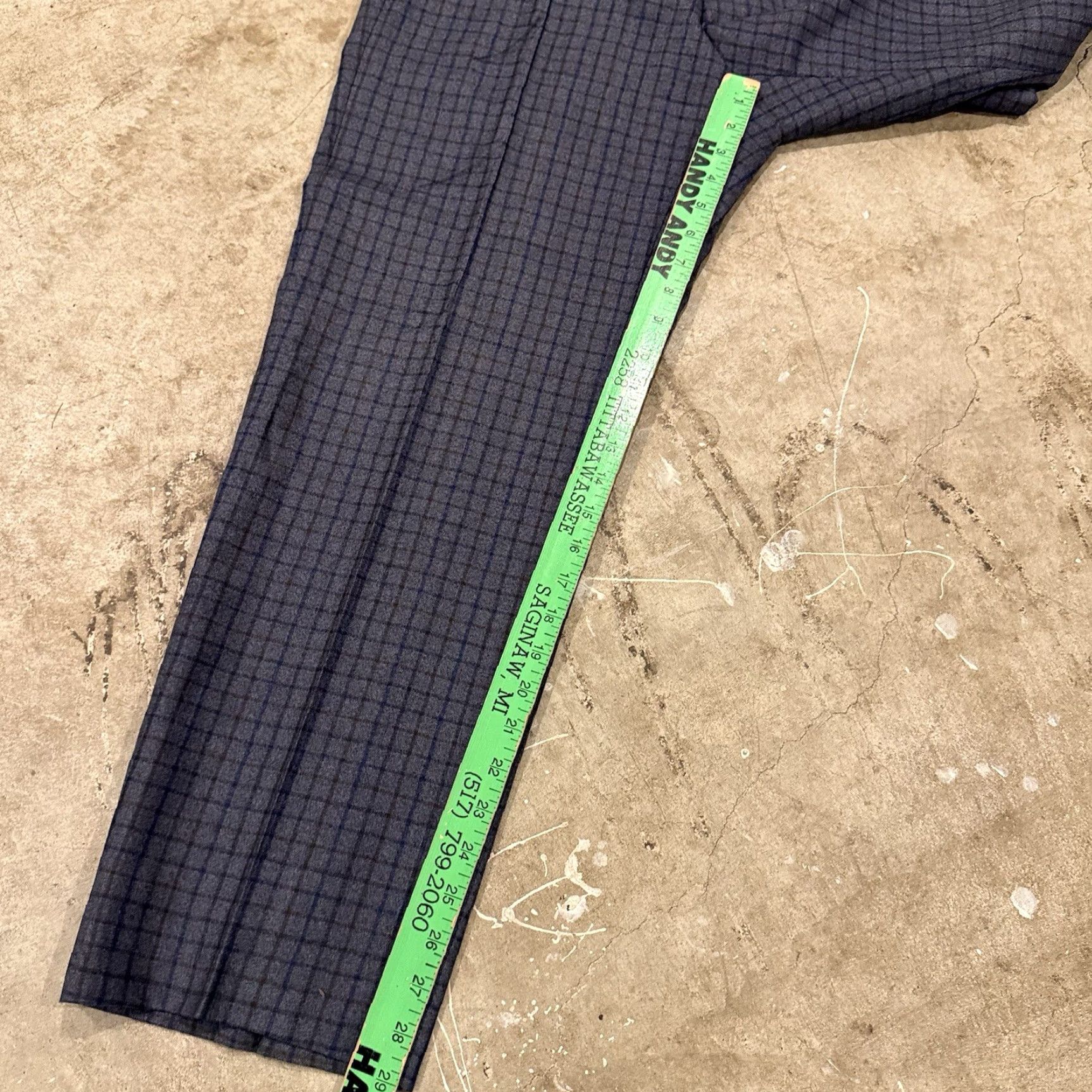 Zanella Zanella Pants Mens 36x29 Gray Plaid Devon Italy Wool Slacks Flat Front Office Size US 36 / EU 52 - 7 Thumbnail