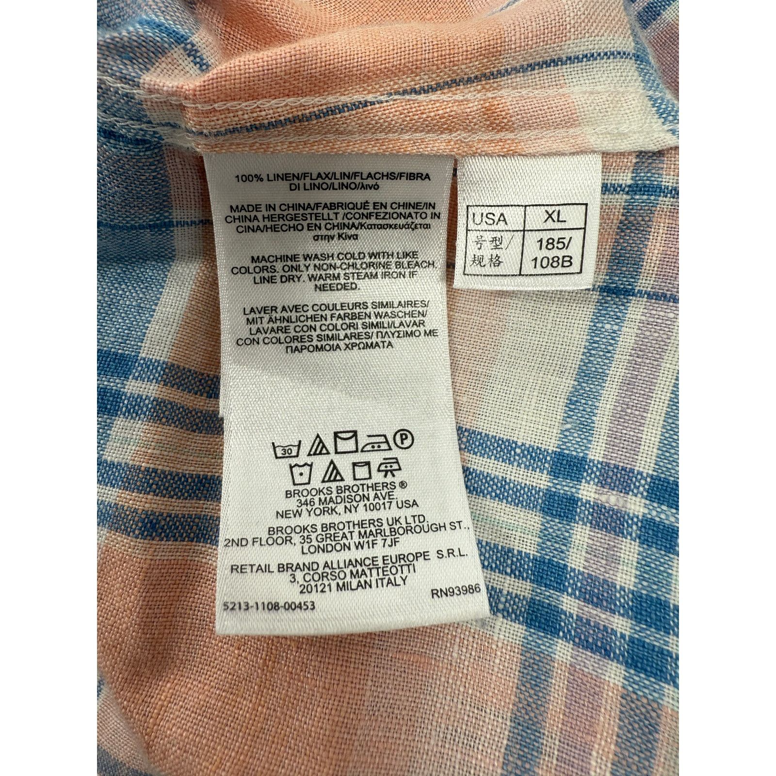 Brooks Brothers Brooks Brothers 100% Irish Linen Button Down Polo Shirt Size US XL / EU 56 / 4 - 4 Thumbnail