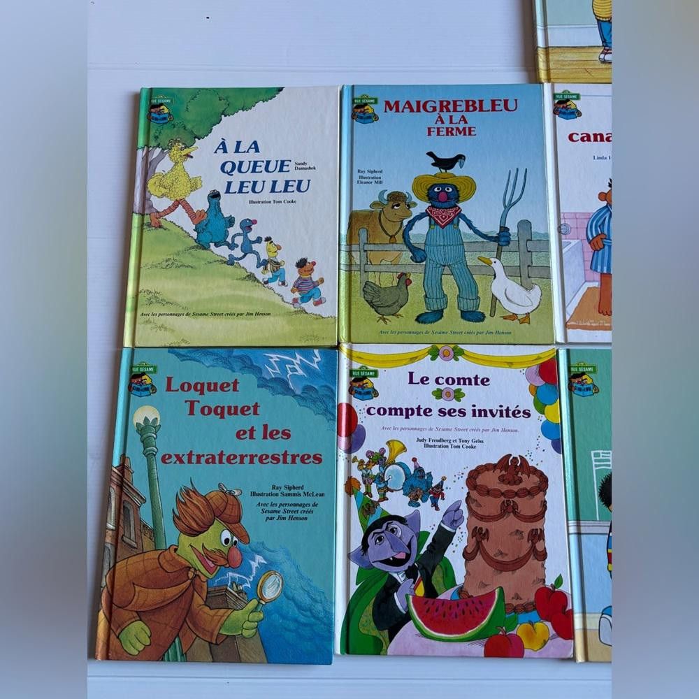 Designer 11 Vintage 1984 Books Club Du Livre Rue Sésame/Sesame Street Size ONE SIZE - 2 Thumbnail