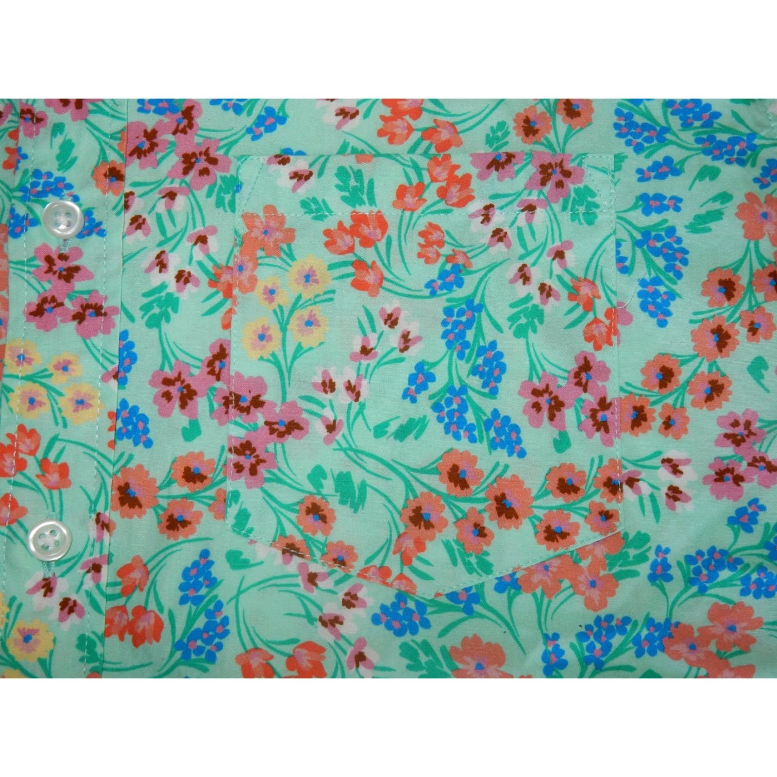 J.Crew J.CREW Slim Fit Button-Up Shirt Men's Short Sleeve Medium Green Floral Size US M / EU 48-50 / 2 - 3 Thumbnail