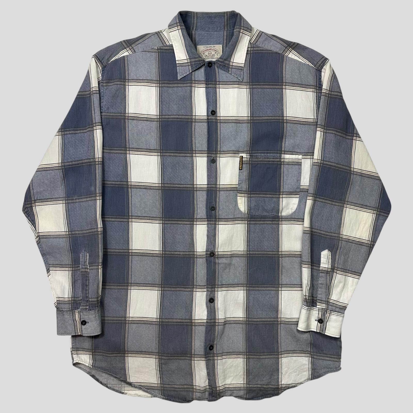 Armani Armani Jeans 90’s Checkered Heavy Cotton Flanell Shirt - XL Size US XL / EU 56 / 4 - 1 Thumbnail