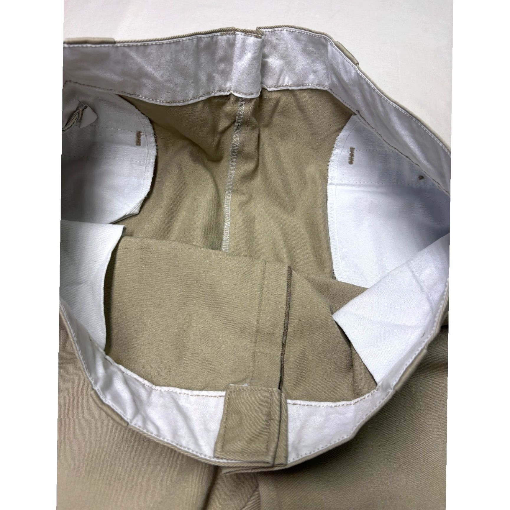Vintage VINTAGE LL Bean Chino Pants 38x28 Khaki Tan Beige 90s Mens Straight Flat Front Workwear Casual USA Size US 38 / EU 54 - 4 Thumbnail