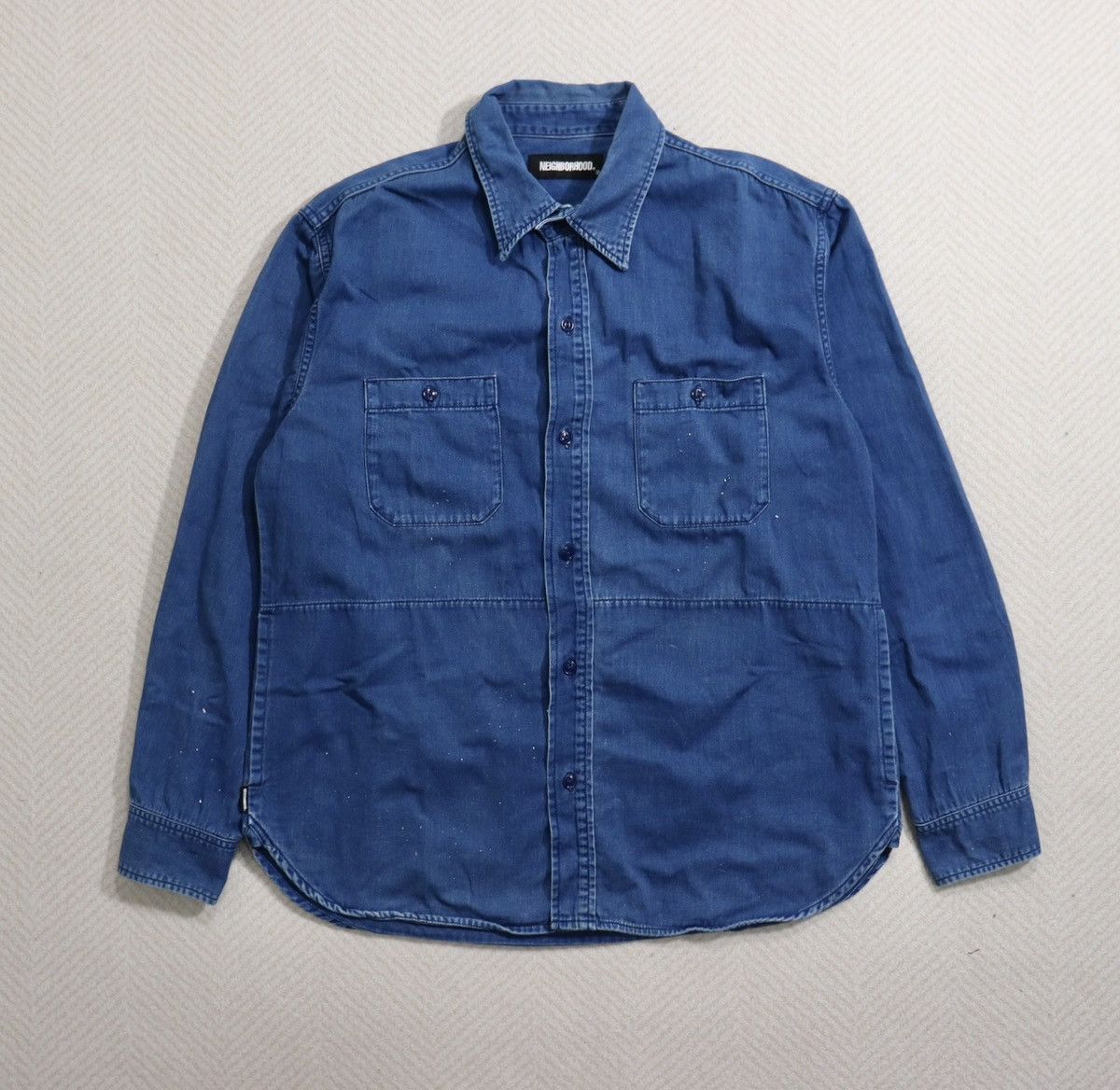 Neighborhood NBHD Neighborhood 20aw Indigo Work Shirt sizeL Size US L / EU 52-54 / 3 - 2 Thumbnail