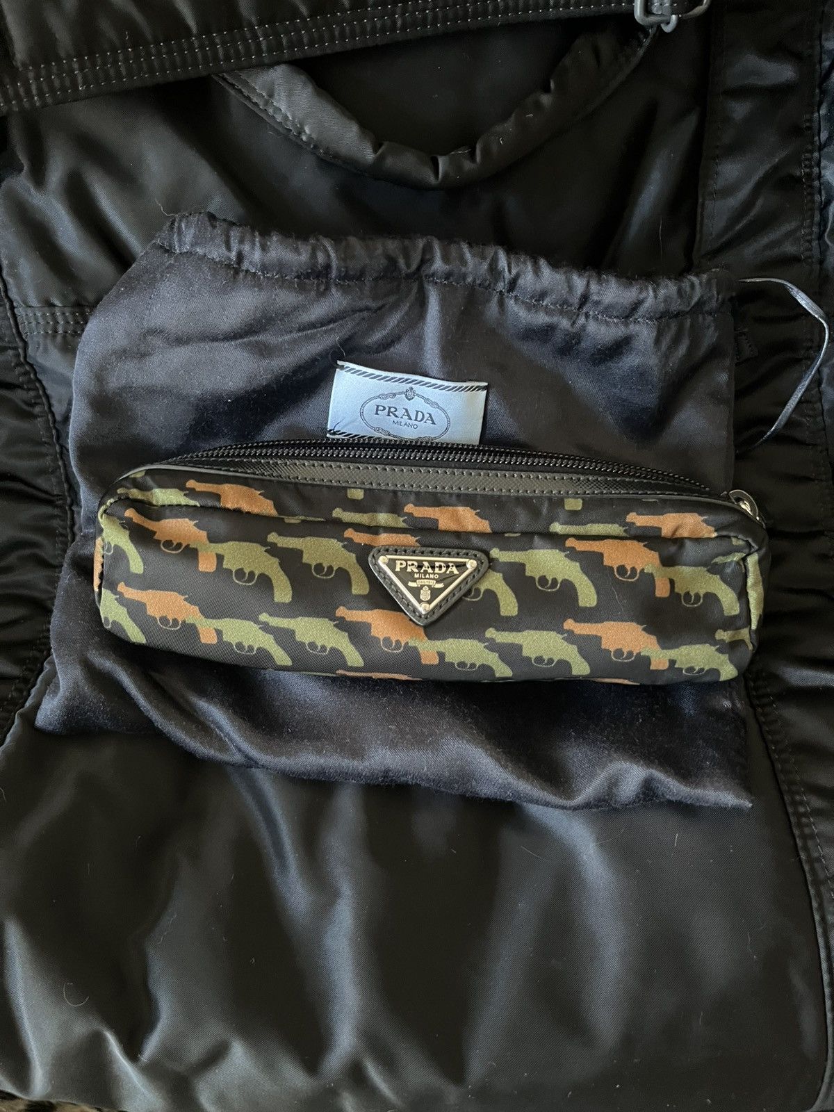 Prada Iconic Gun Print Zip Pouch Size ONE SIZE - 1 Thumbnail