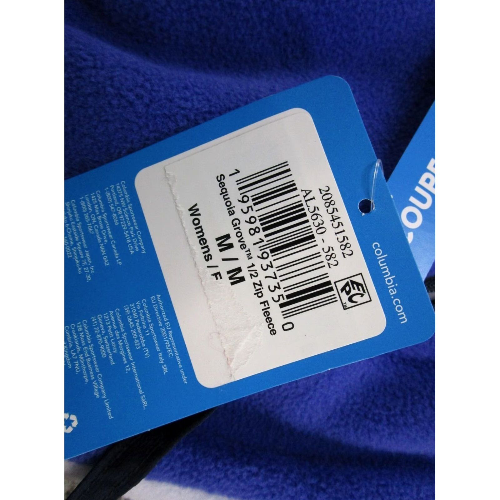 Vintage Columbia 1/2 Zip Fleece Pullover Womens M Violet Blue NWT Jacket Fast Shipping NWT Size M / US 6-8 / IT 42-44 - 4 Thumbnail