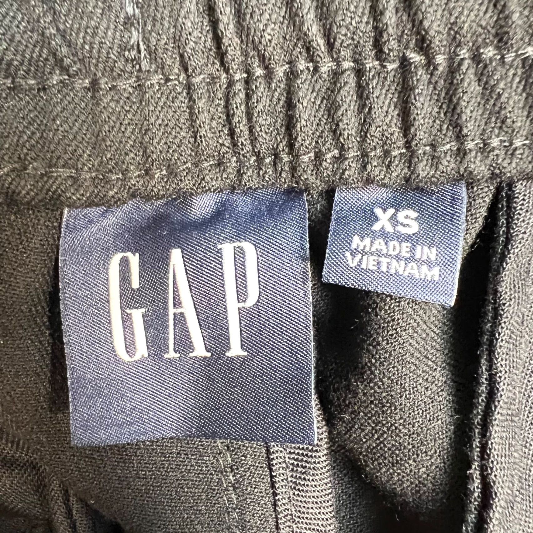 Gap Gap XS Black Elastic Waist Straight Leg Pants Mens Trousers Pleated Dress Pants - Regular Inseam 31in Size US 27 - 3 Thumbnail