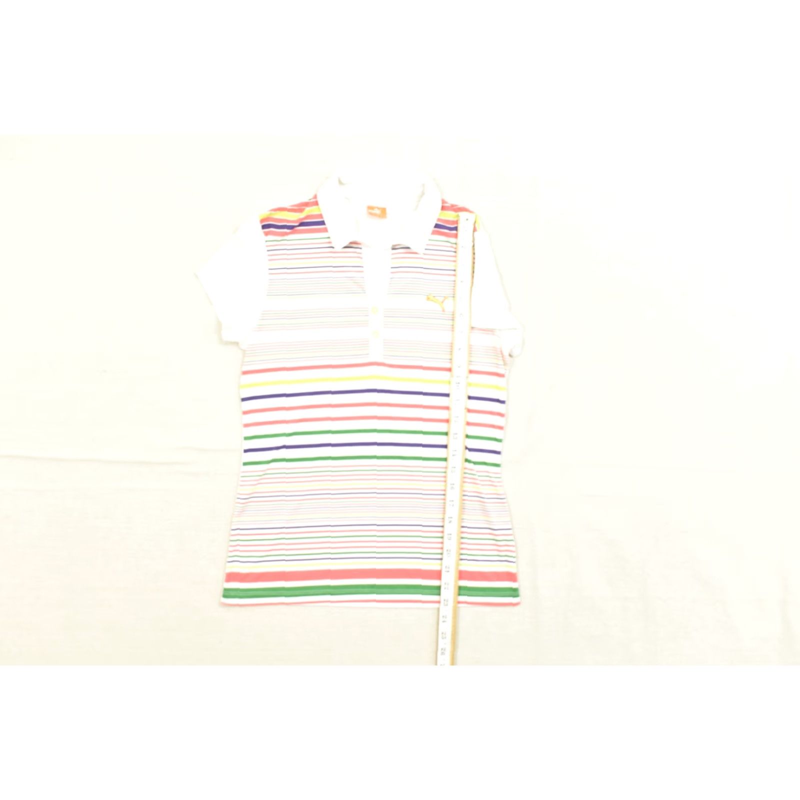 Puma PUMA Sportlifestyle Polo Shirt Womens S Multicolor Striped Short Sleeve Polo Casual Summer Spring - Womens Size S / US 4 / IT 40 - 5 Thumbnail