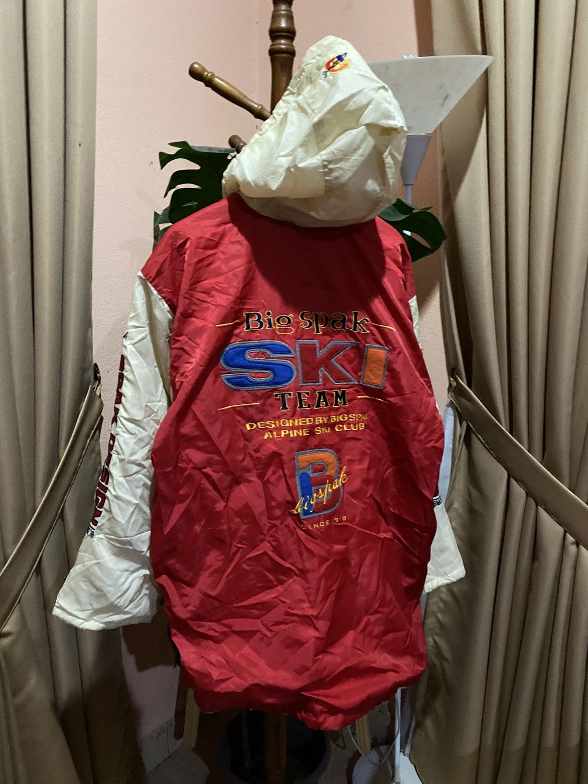 Vintage Vintage 1980s Big Spak Ski Team Jacket –Two-Tone Red & Cream Size US L / EU 52-54 / 3 - 11 Thumbnail