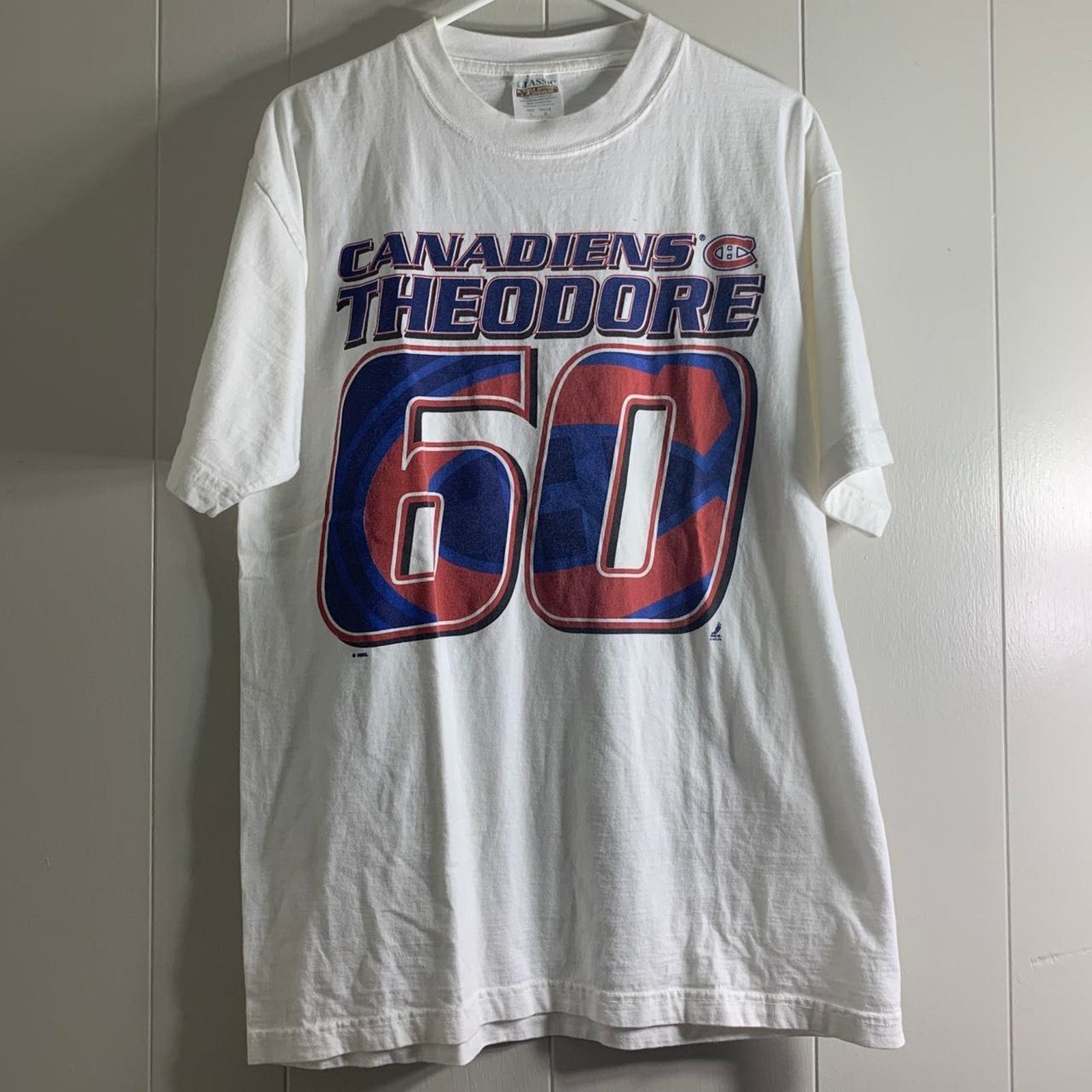 NHL vintage 90's NHL MONTREAL CANADIEN’S JOSE THEODORE tee shirt Size US XL / EU 56 / 4 - 2 Thumbnail