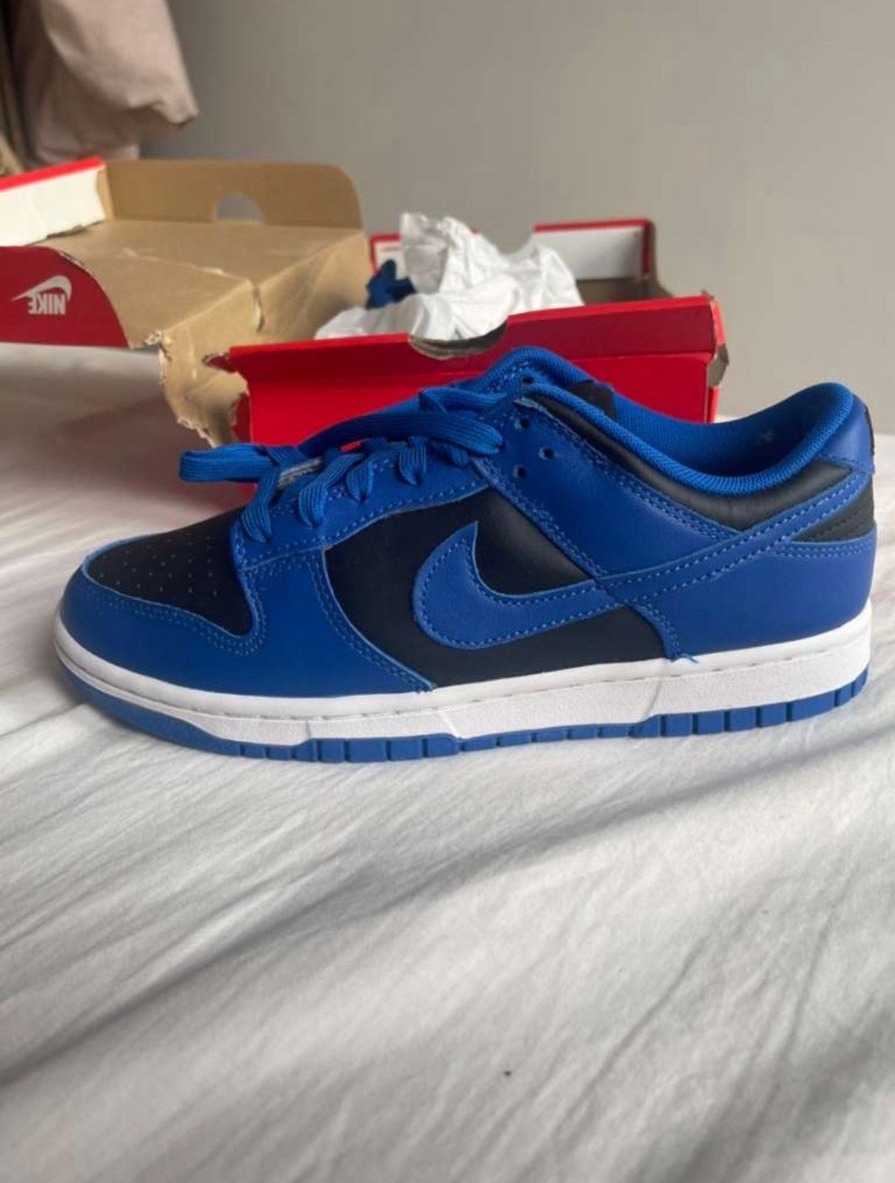 Nike Nike Dunk Low Retro Black / Hyper Cobalt White ds Size US 8 / EU 41 - 1 Thumbnail