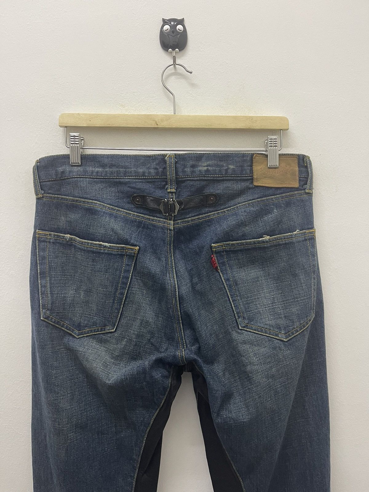 Sasquatchfabrix Rare Vintage SASQUATCHfabrix Leather Crop Trim Made In Japan Size US 33 - 14 Thumbnail