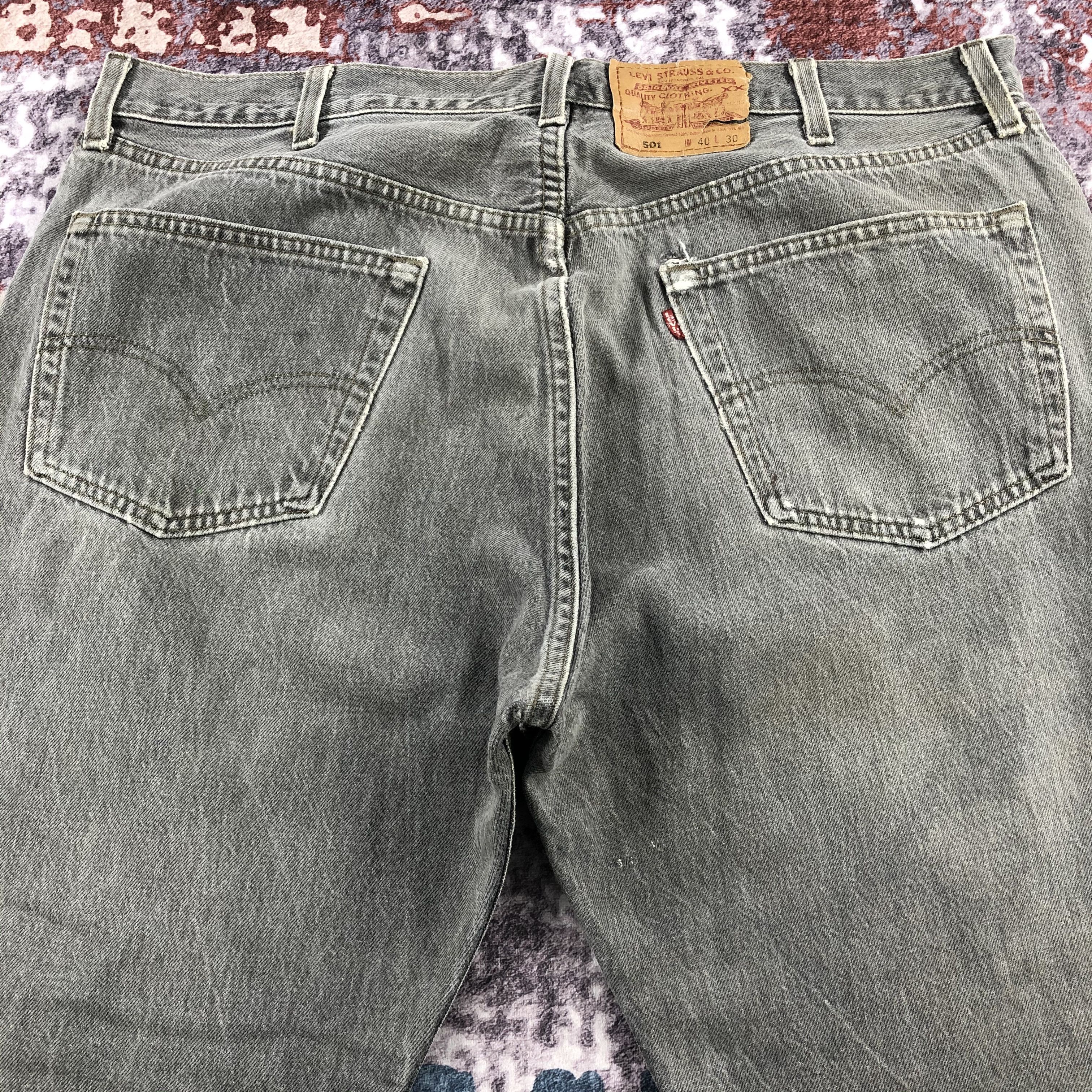 Levi's Vintage 90s Ash Gray Levis 501 Jeans-JM2338 Size US 40 / EU 56 - 6 Thumbnail