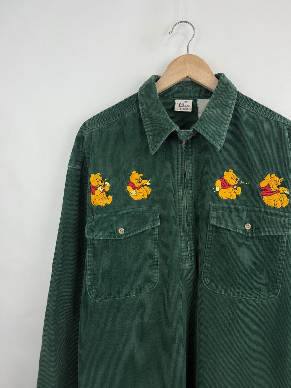 Disney 🐝🇺🇸 Vintage 90s Winnie the Pooh Disney Velvet Sweatshirt Y2K Size US XL / EU 56 / 4 - 2 Thumbnail