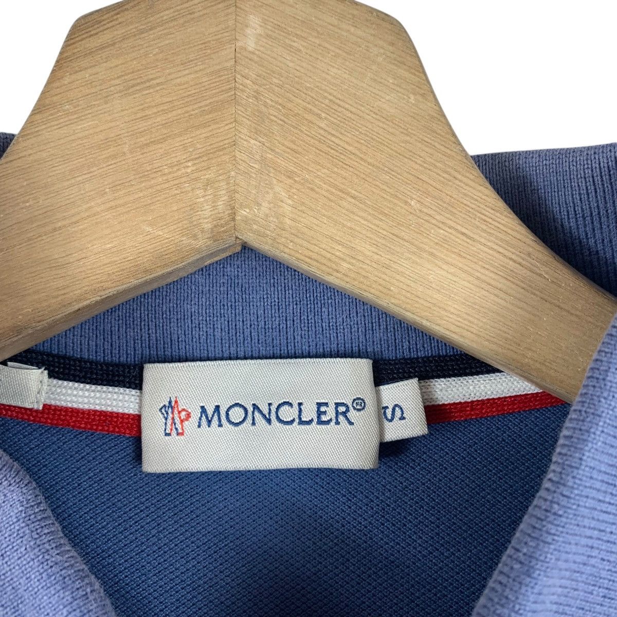 Moncler MONCLER blue polo tee Size US S / EU 44-46 / 1 - 3 Thumbnail