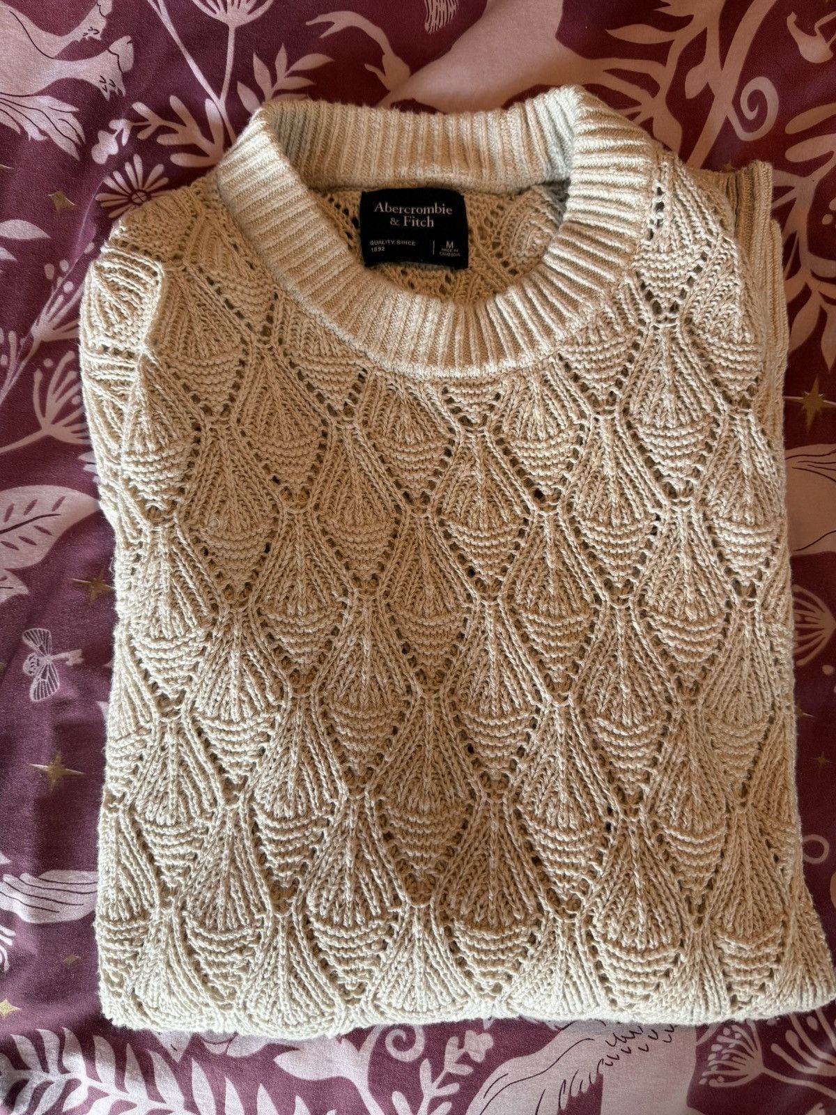 Abercrombie & Fitch Men’s Abercrombie and Fitch white sweater Size US M / EU 48-50 / 2 - 3 Thumbnail