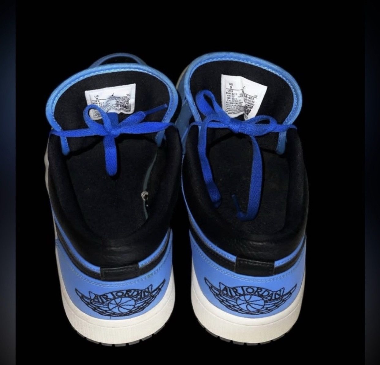 Nike Nike Air Jordan 1 Mid University Blue Black Size 9 Size US 9 / EU 42 - 9 Thumbnail