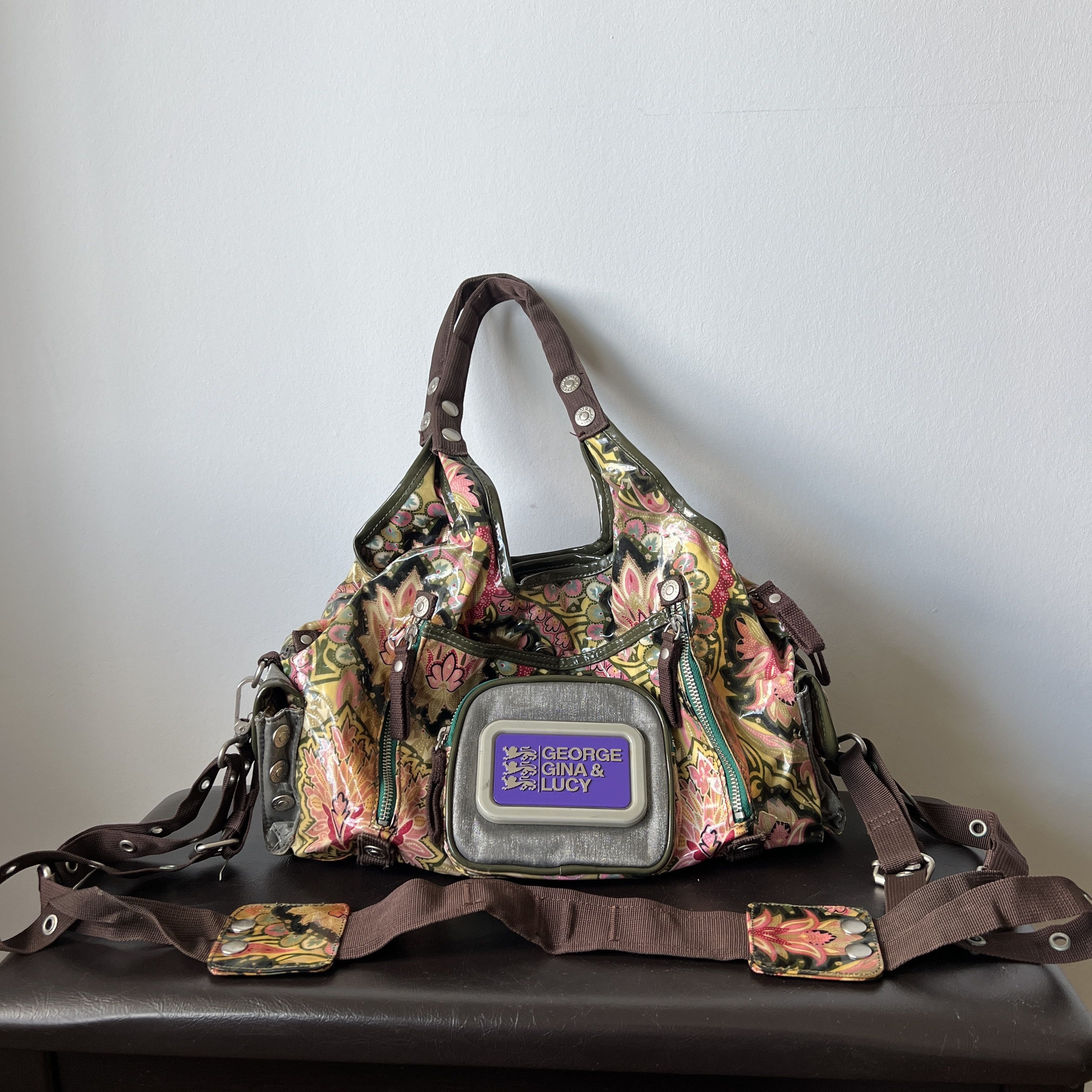 George Gina & Lucy Vintage GEORGE GINA & LUCY WAHUNA HAI Vinyl 2005 Floral Bag Size ONE SIZE - 1 Thumbnail