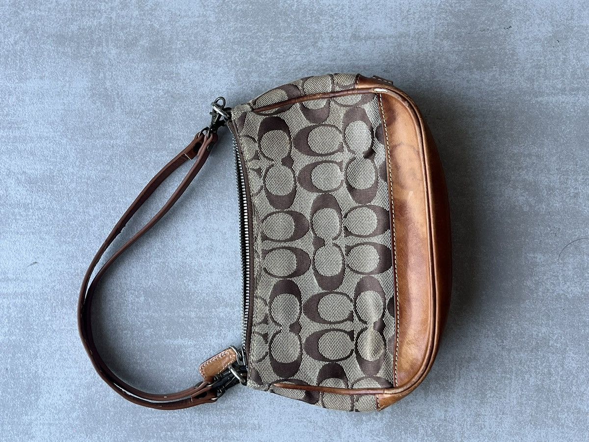 Coach Coach Signature Brown Leather Trim Wristlet Size ONE SIZE - 3 Thumbnail