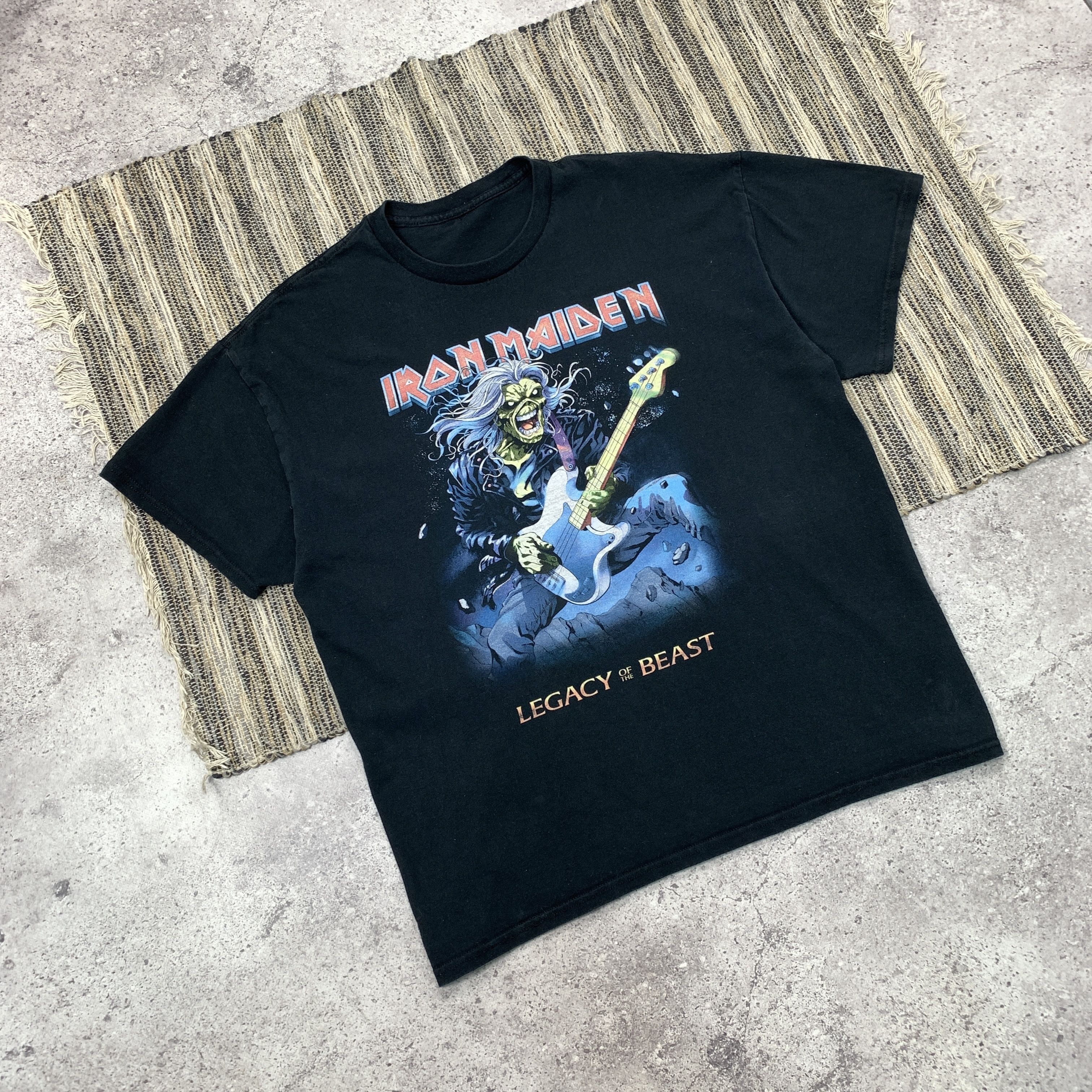 Band Tees Vintage Iron Maiden 90s Rock Band Graphic Black Tee Shirt XL Size US XL / EU 56 / 4 - 2 Thumbnail