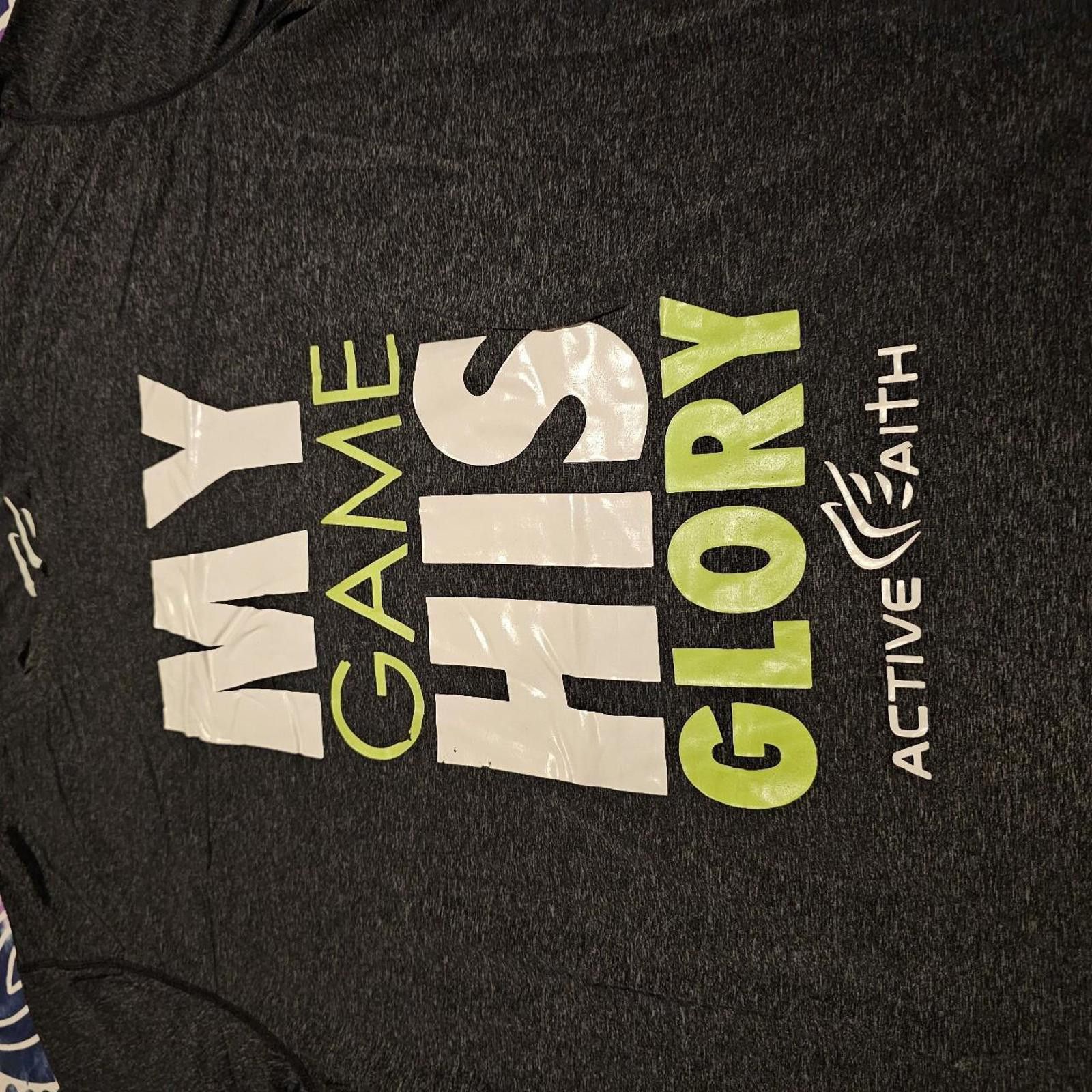 Designer Men's Grey and Green Active Faith T-shirt Size US M / EU 48-50 / 2 - 3 Thumbnail