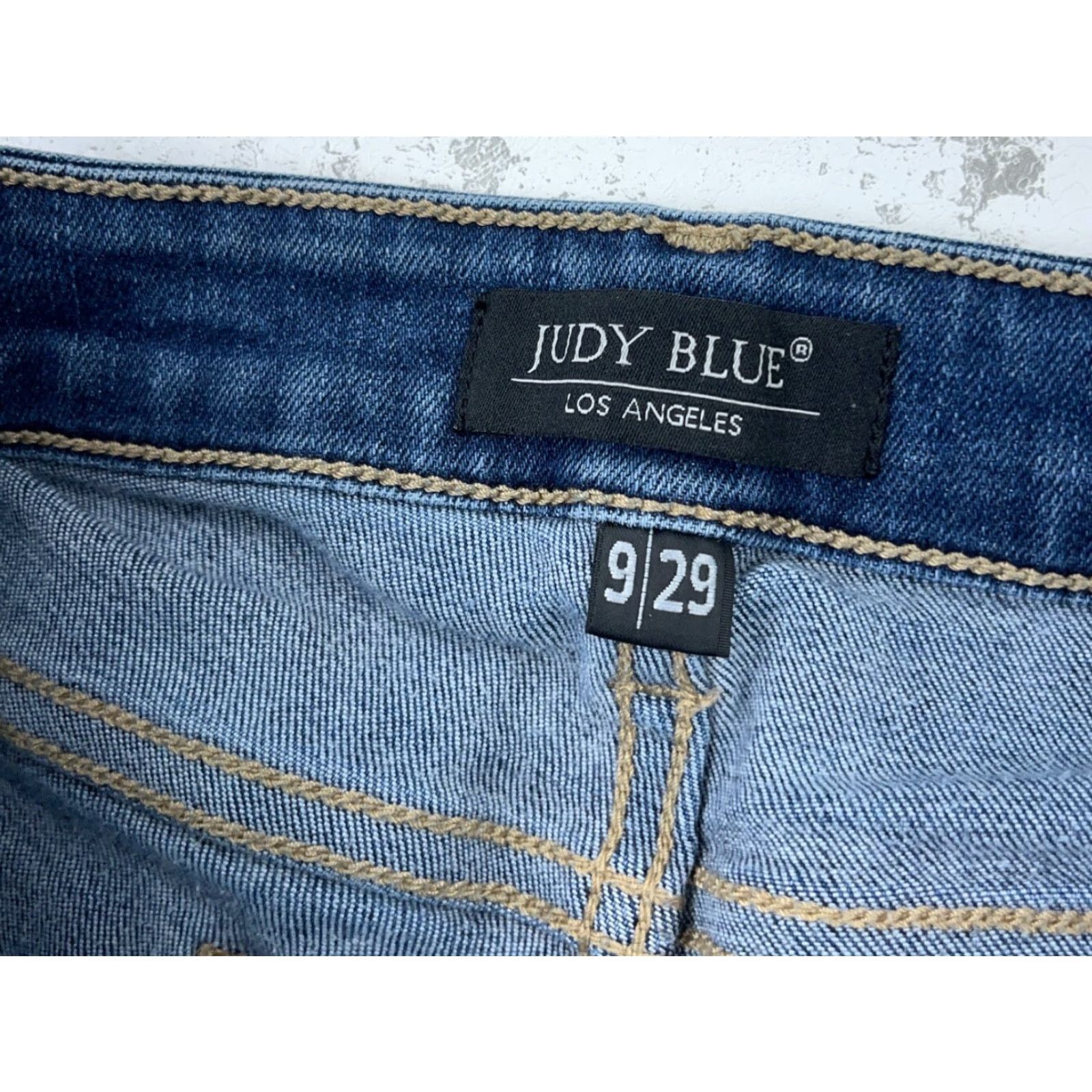 Vintage Judy Blue Jeans Women 29 Skinny Distressed Holes Med Wash Stretch Jeans Blue 5-Pocket Design Mens? Size 29" - 3 Thumbnail