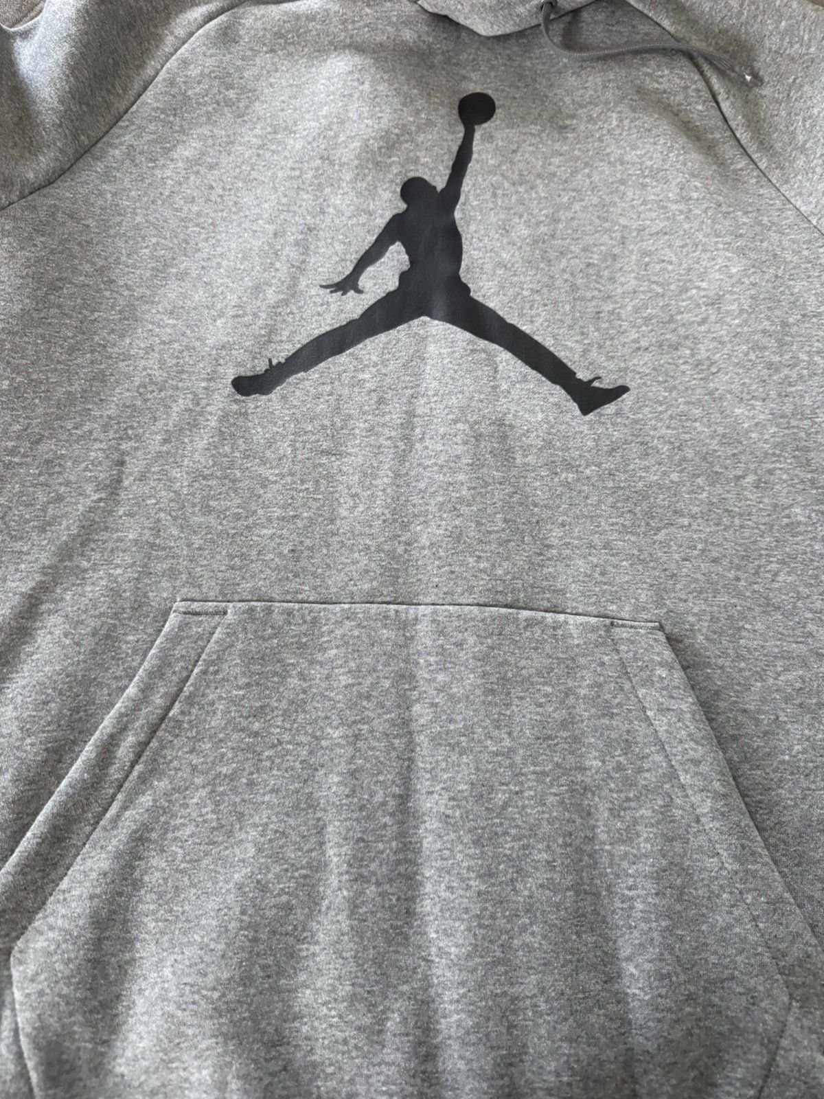 Nike Mens Nike Air Jordan Fleece Logo Hoodie size L Grey Heather Size US L / EU 52-54 / 3 - 9 Thumbnail