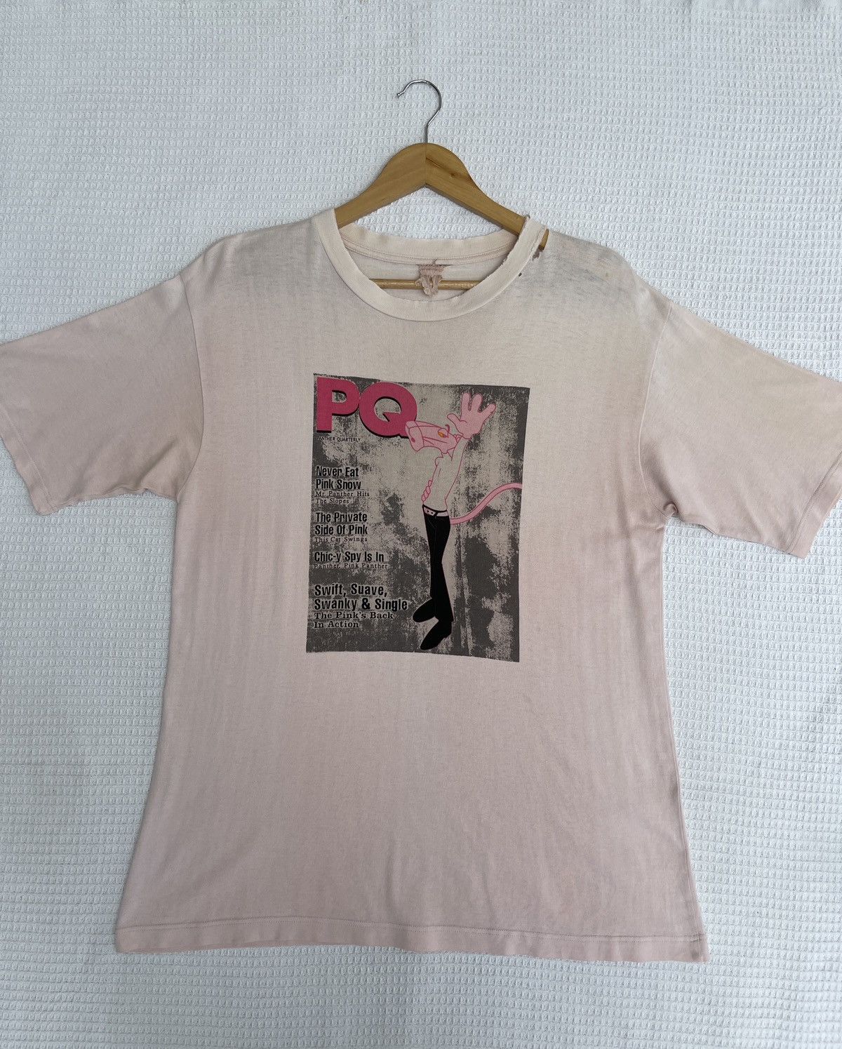 Cartoon Network Rare🔥Vintage 90s Pink Panther Trashed Tee Size US L / EU 52-54 / 3 - 9 Thumbnail