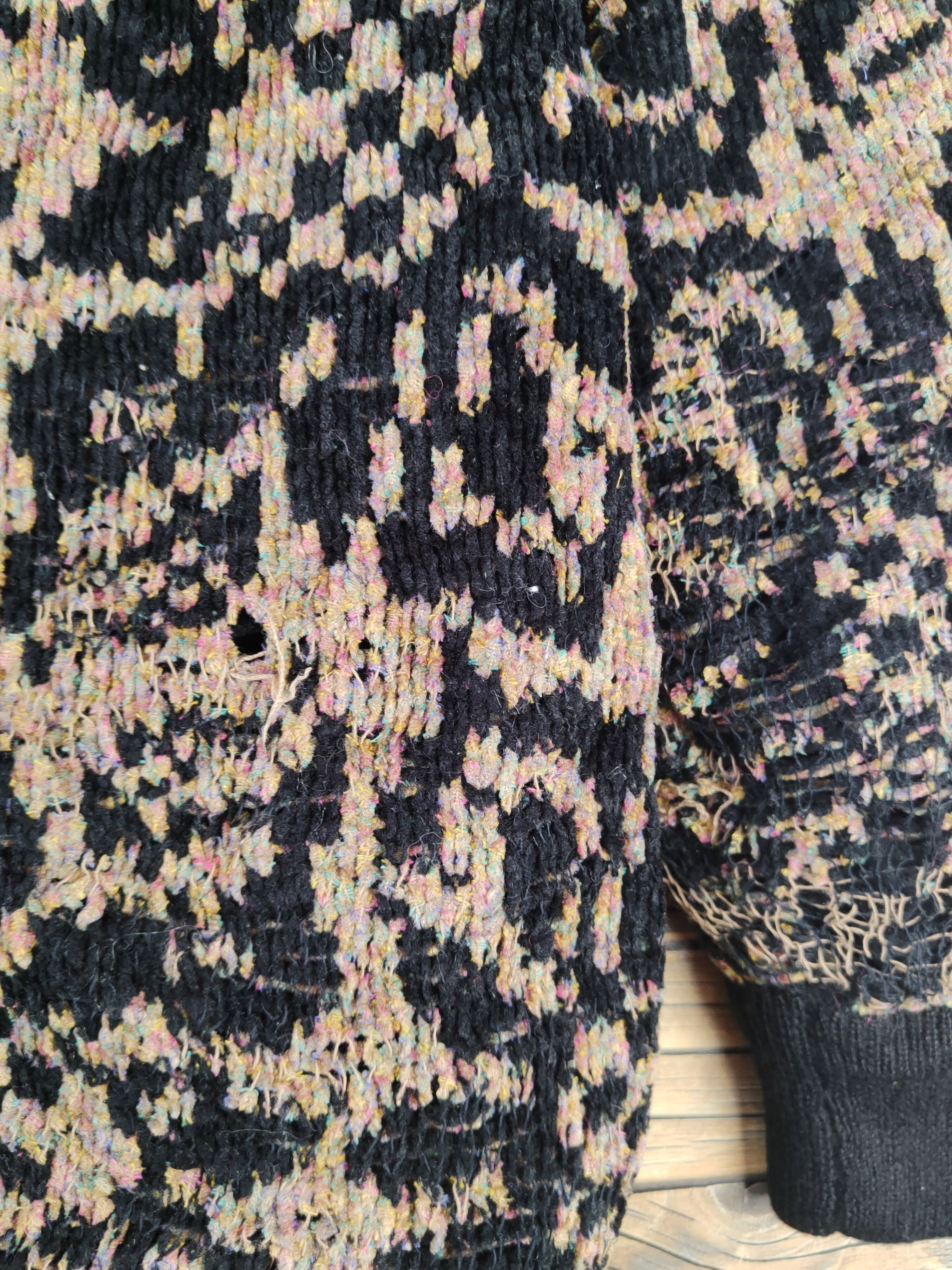 Japanese Brand × Vintage Acceilando Black Brown Knitwear Sweaters #W2165 Size M / US 6-8 / IT 42-44 - 7 Thumbnail