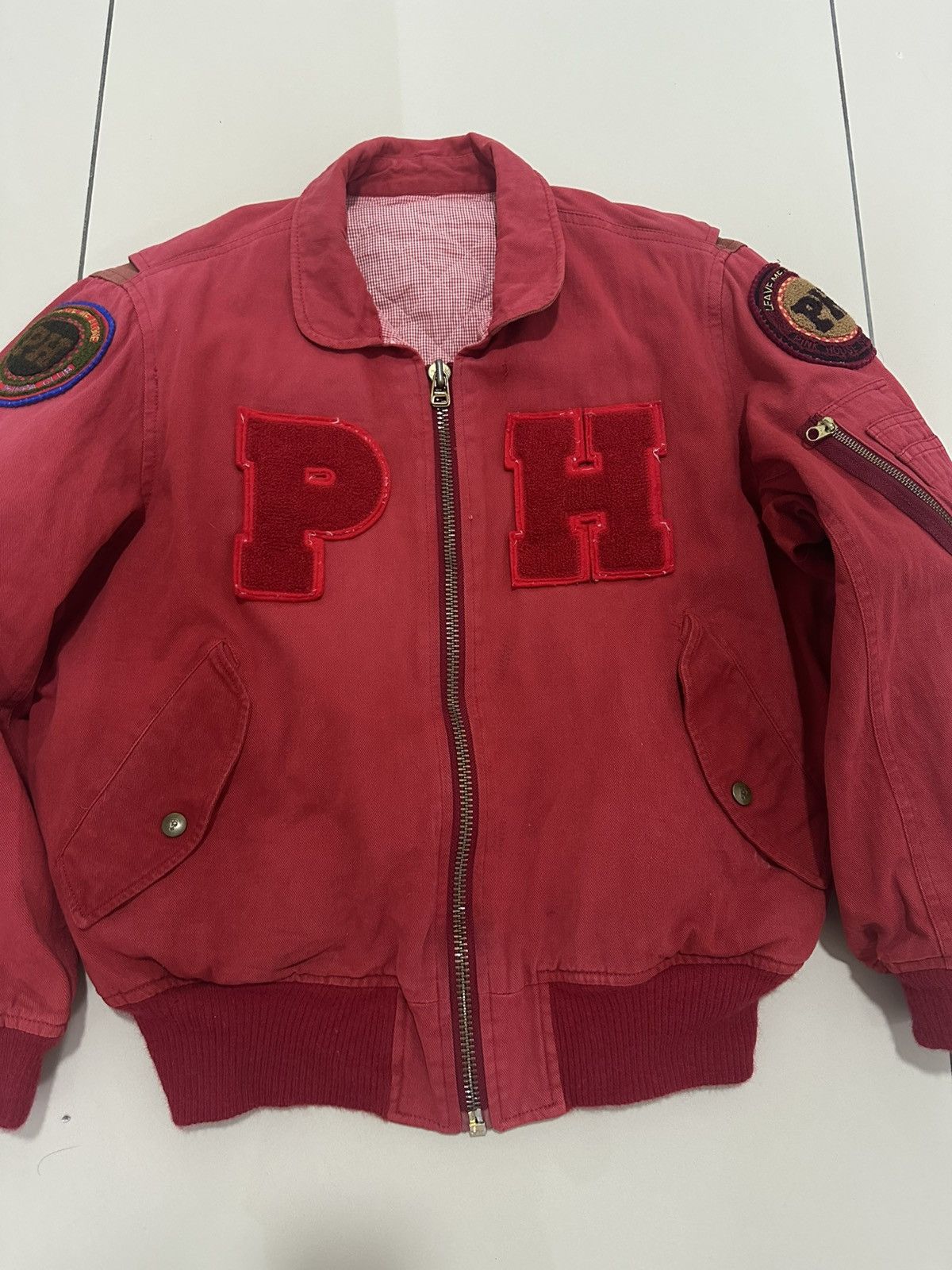 Japanese Brand × Pink House Vintage Pink House MA-1 Bomber Jacket Design Group Pinkhouse Size US M / EU 48-50 / 2 - 3 Thumbnail