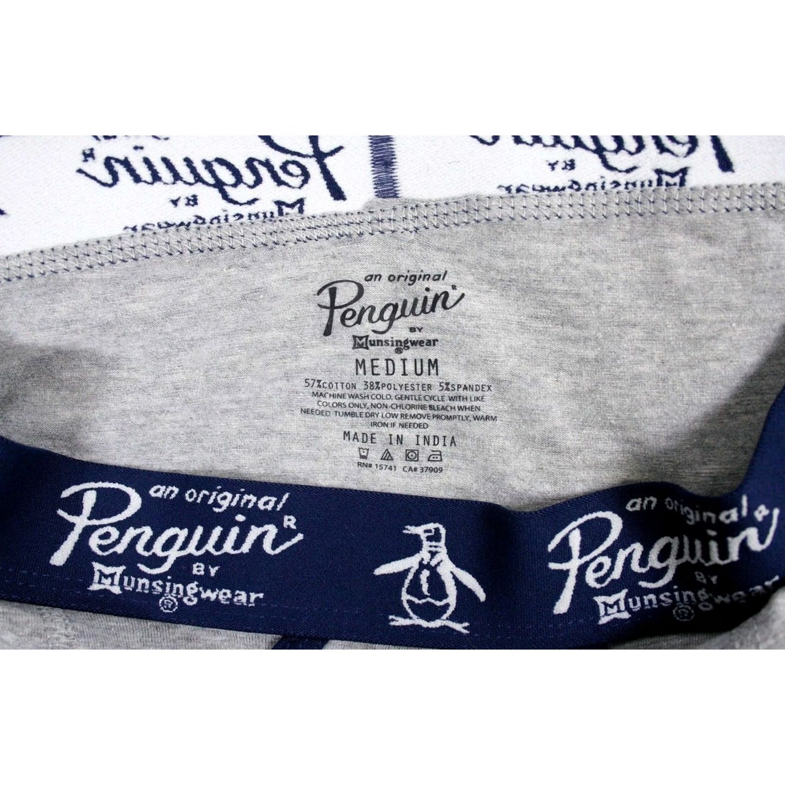 Original Penguin Original Penguin Men's Grey With Navy Boxer Brief S Size 36R - 4 Thumbnail