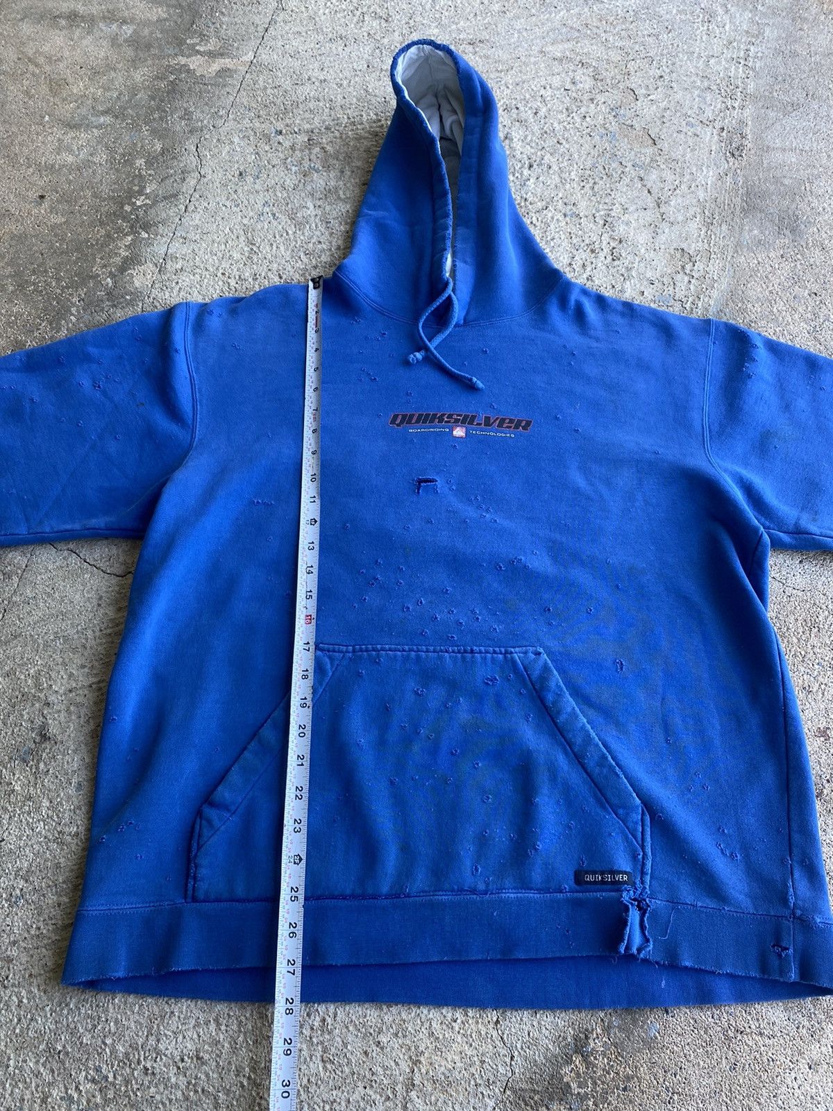 Quiksilver × Vintage Vintage Y2K Quiksilver Unique Distressed Essential Hoodie Size US L / EU 52-54 / 3 - 19 Thumbnail
