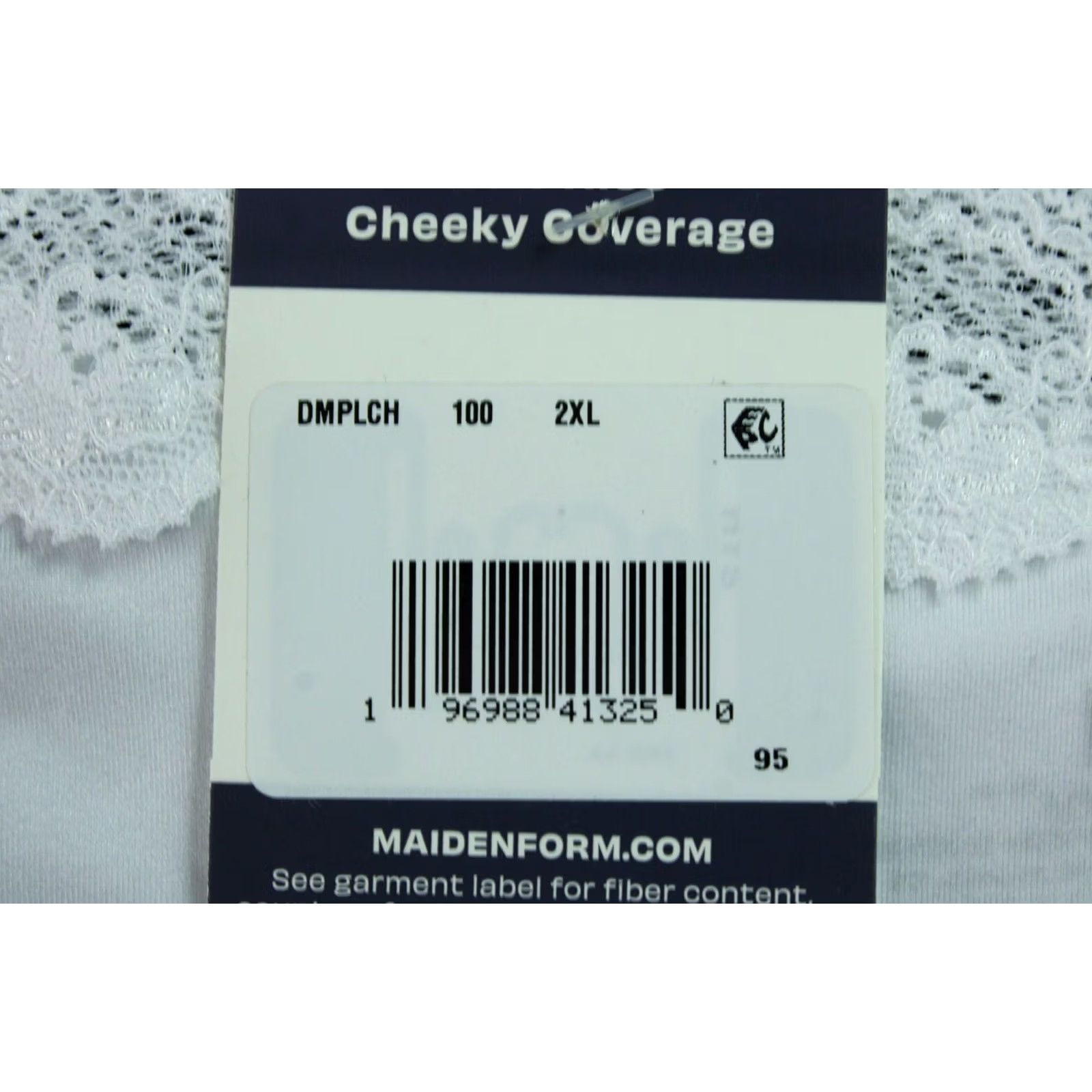 Vintage Maidenform Women's Lace & Soft Microfiber Cheeky Hipster DH3 White 2XL NWT Size ONE SIZE - 7 Thumbnail