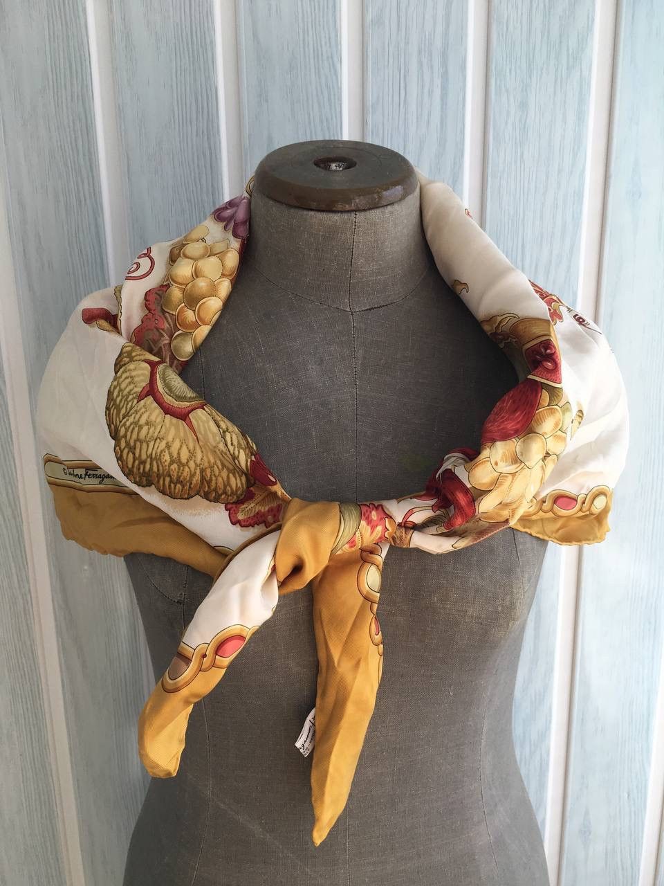Salvatore Ferragamo Salvatore Ferragamo Animal Print Multicolour Silk Scarf Size ONE SIZE - 1 Thumbnail