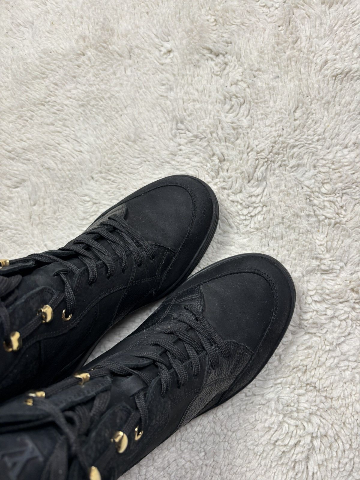 Louis Vuitton Louis Vuitton Leather Suede Cliff Top Wedge Sneakers Rare Size US 8 / IT 38 - 6 Thumbnail