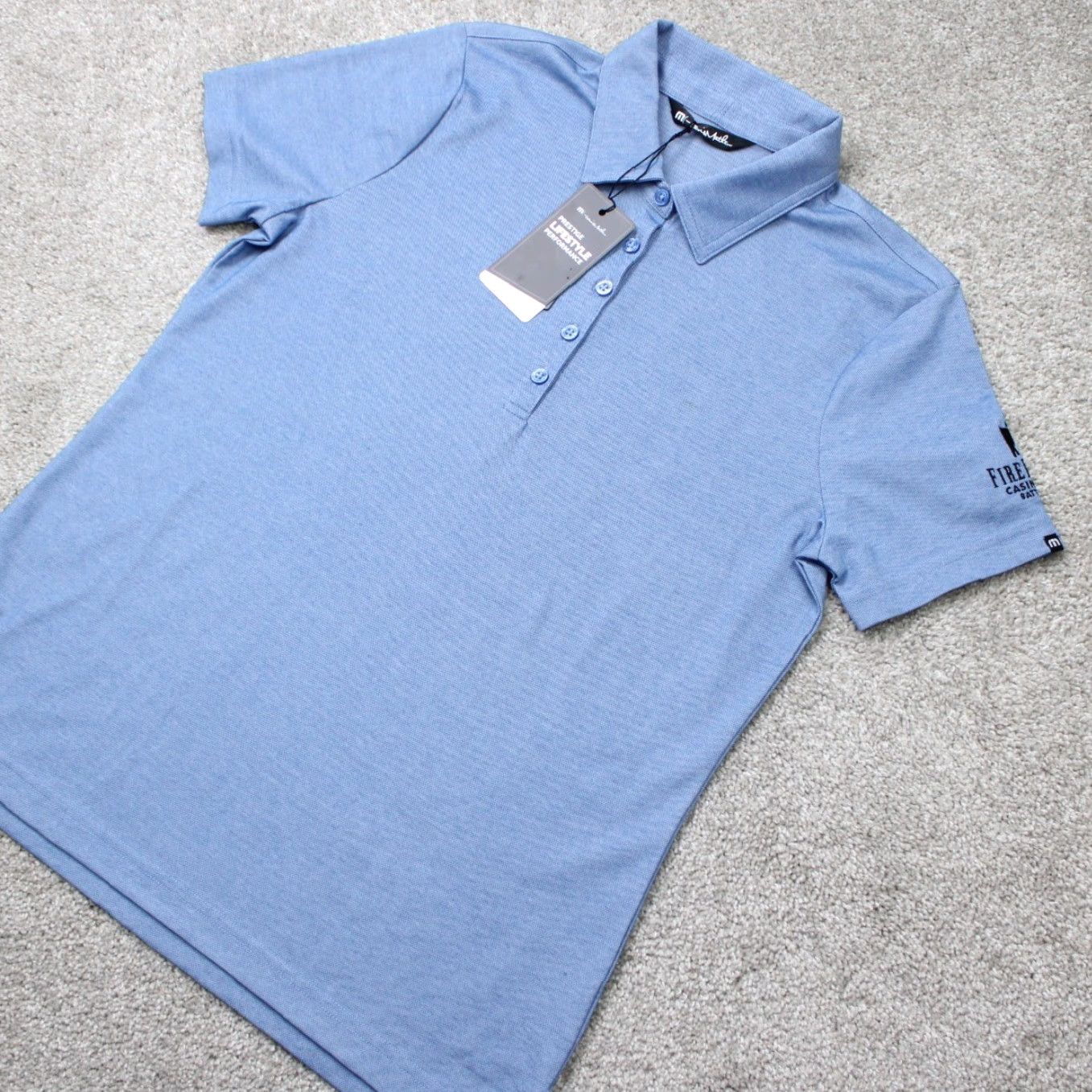 TravisMathew Travis Mathew Polo Shirt NWT Womens Large Blue Oceanside Pima Cotton/Poly S/S Size L / US 10 / IT 46 - 2 Thumbnail