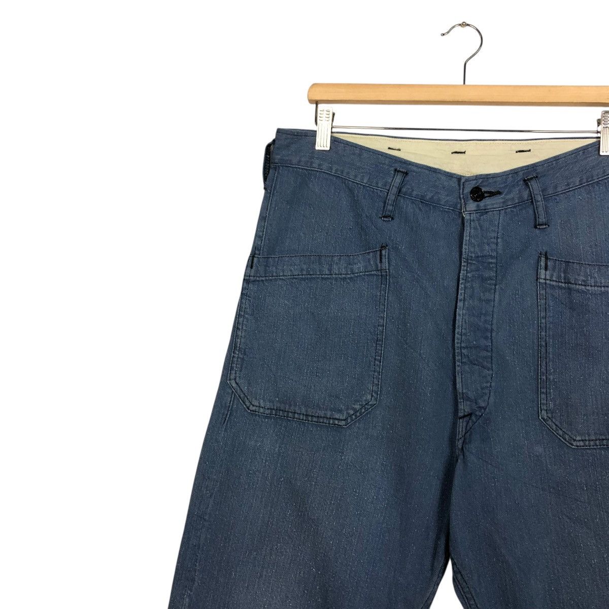Japanese Brand 🔥VINTAGE CANTON OVERALLS PANTS INDIGO UNION MADE Size US 34 / EU 50 - 9 Thumbnail